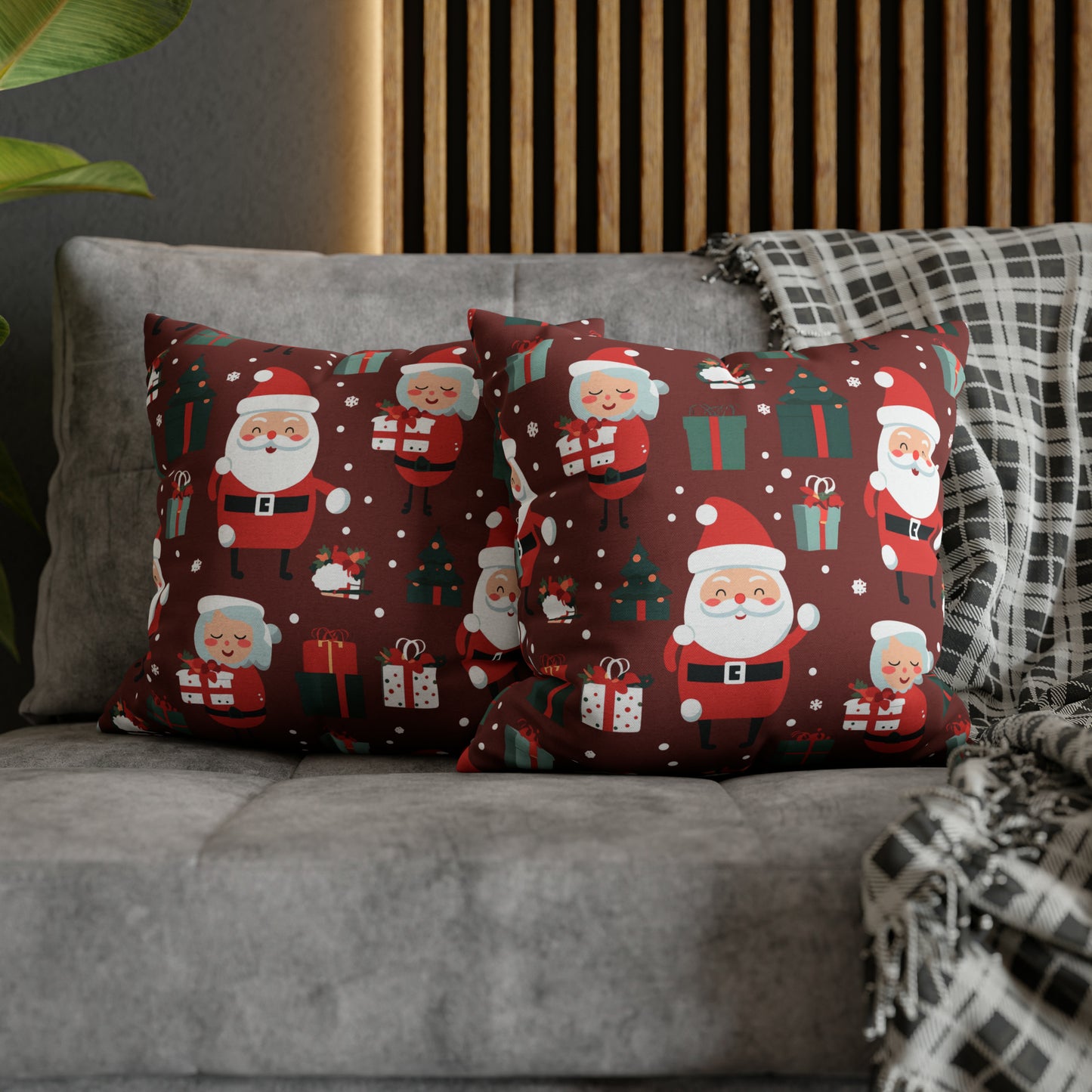 Santa & Mrs. Claus Pillowcase, Christmas Pillow Case, North Pole Home Decor - HolidayShoppingFinds