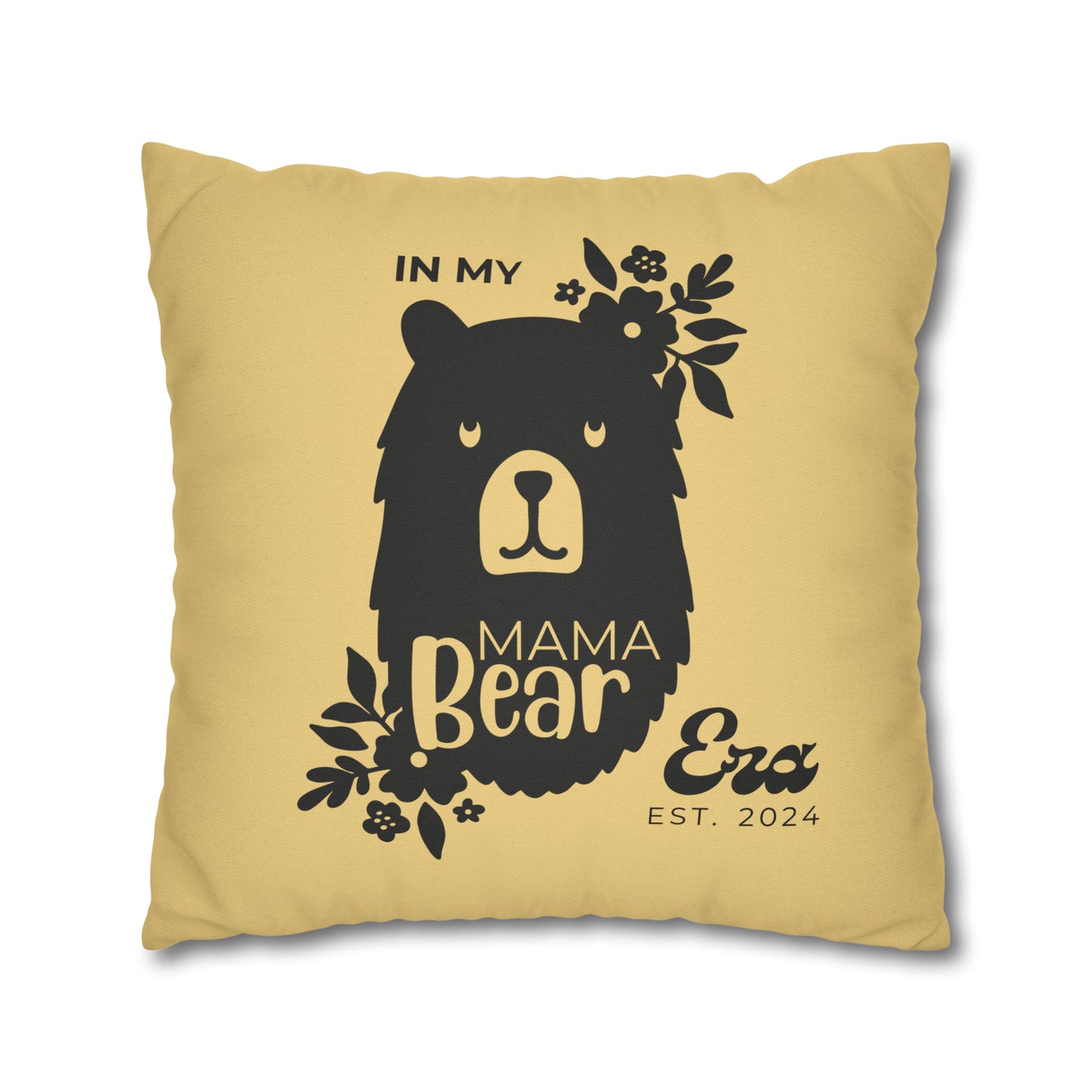 Personalized In My Mama Bear Era Pillowcase Buttery Yellow, Gift For Mom - HolidayShoppingFinds