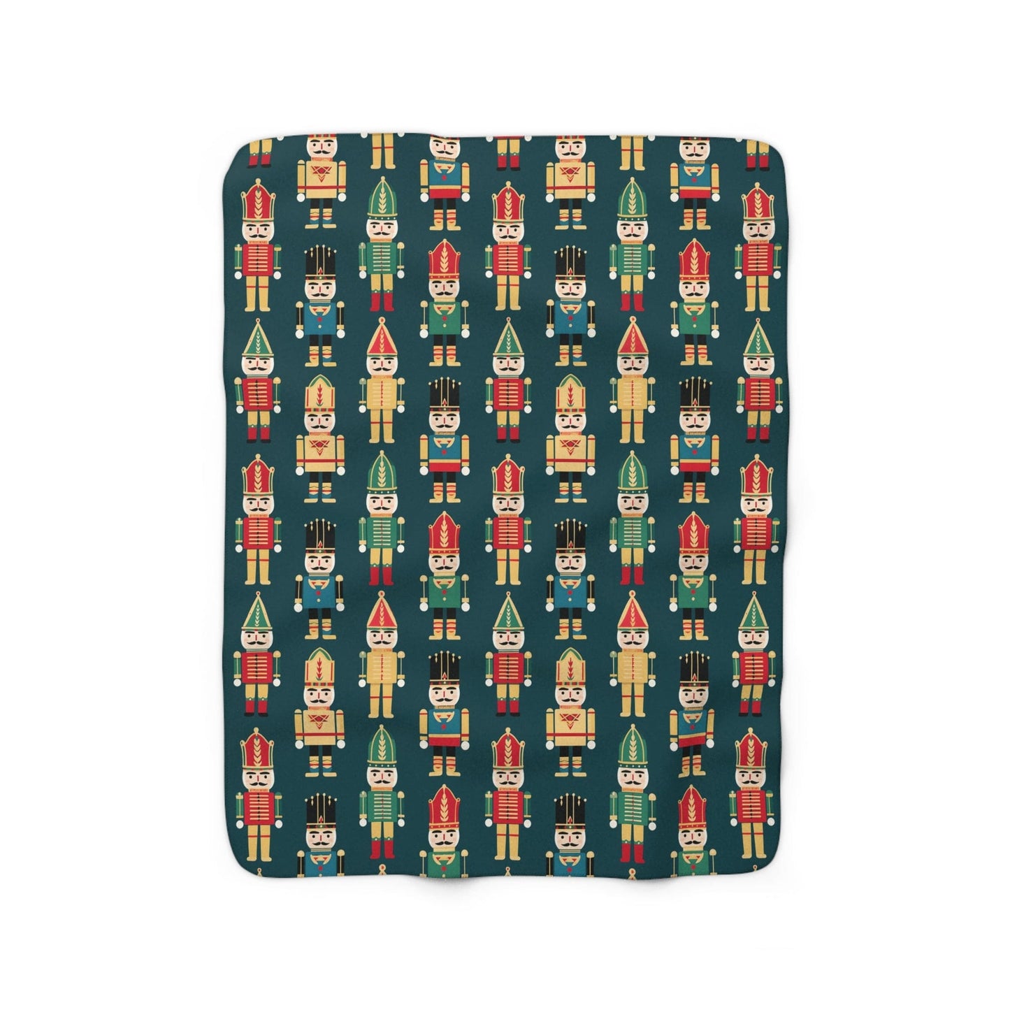 Christmas Nutcracker Sherpa Blanket - Festive Winter Throw Design - HolidayShoppingFinds