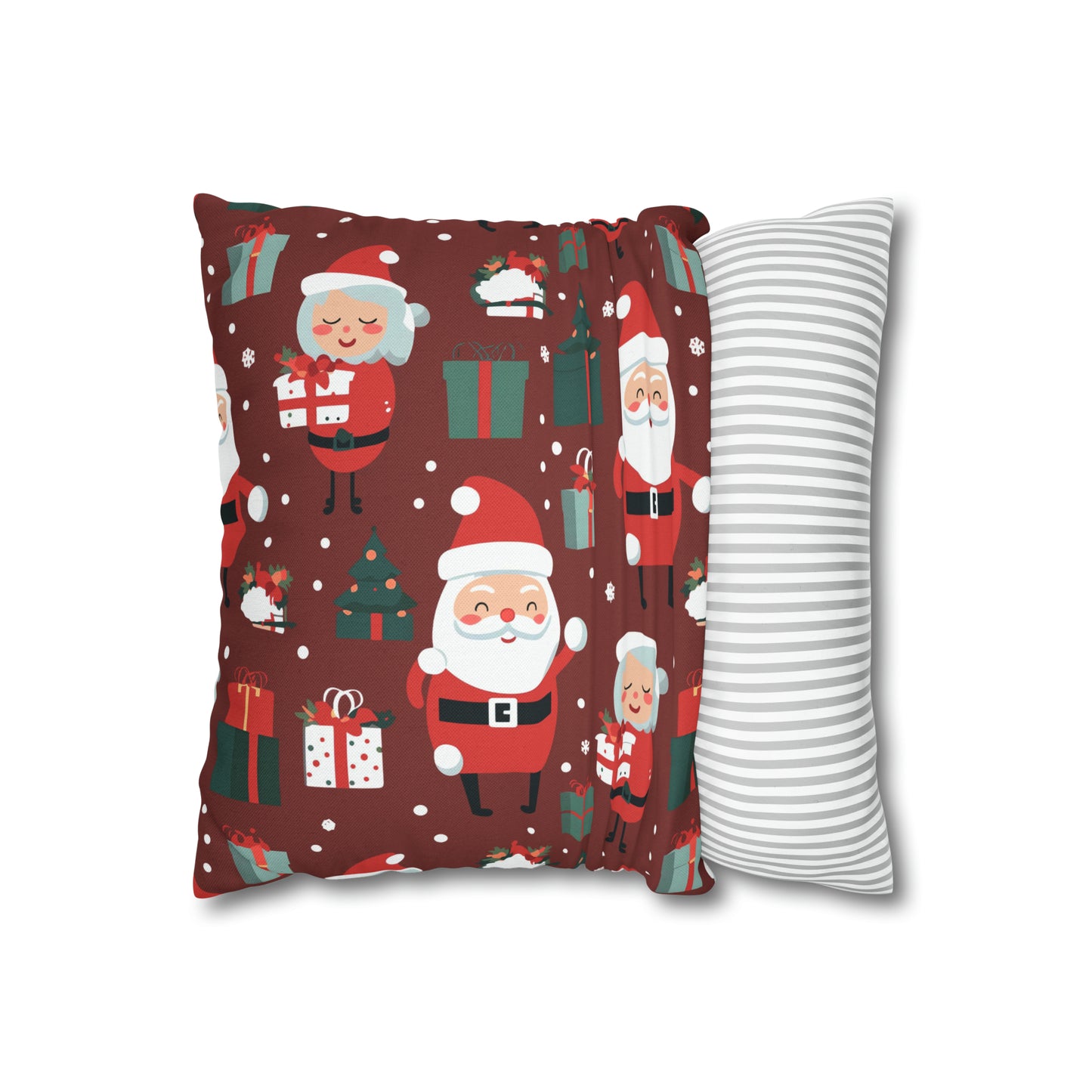 Santa & Mrs. Claus Pillowcase, Christmas Pillow Case, North Pole Home Decor - HolidayShoppingFinds