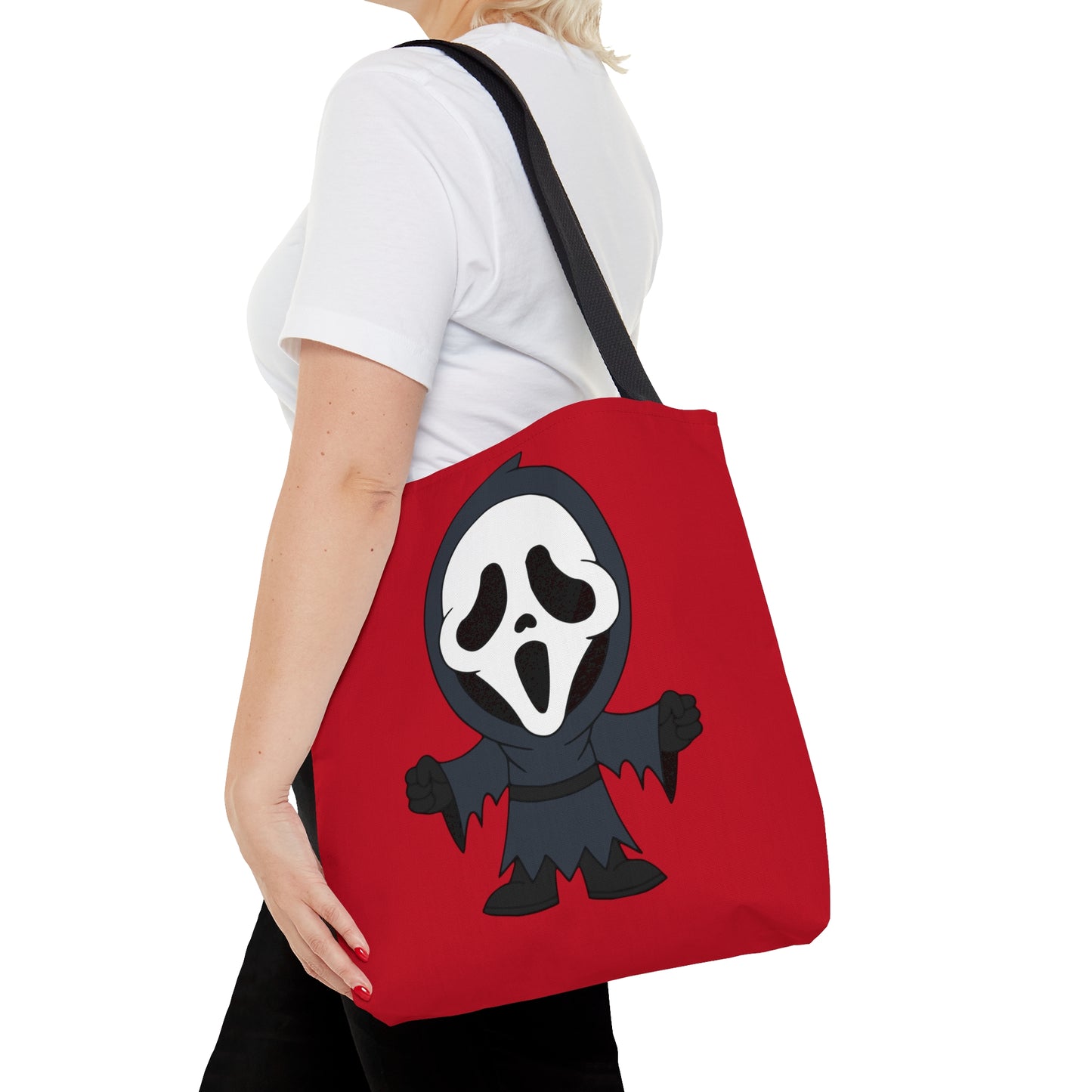Ghostface Scream Tote Bag, Halloween Red Handbag, Horror Movie Fan Gift, Trick or Treat Bag - HolidayShoppingFinds