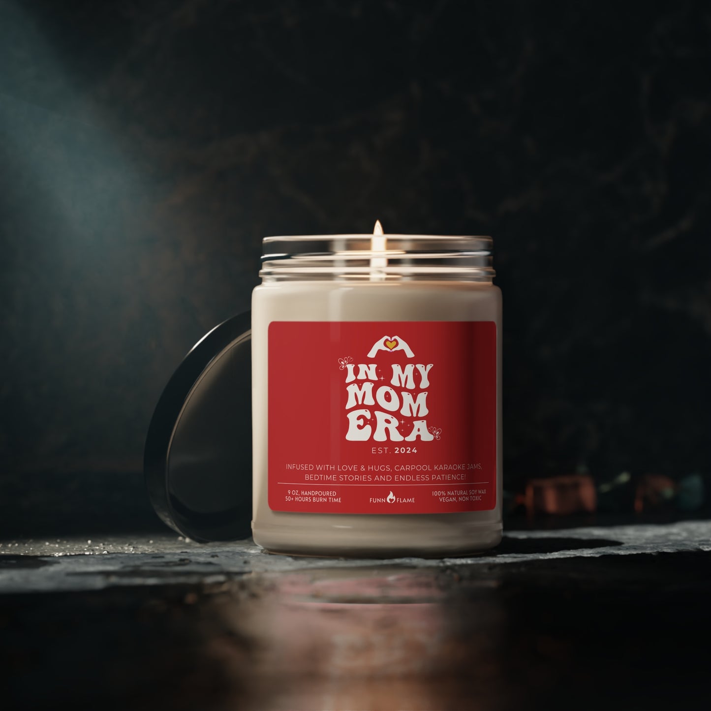 In My Mom Era Custom Candle, Gift For Moms, Personalized Scented Candle for Mom, New Mom Birthday, Baby Shower, Mother's Day Gift (Red) - HolidayShoppingFinds