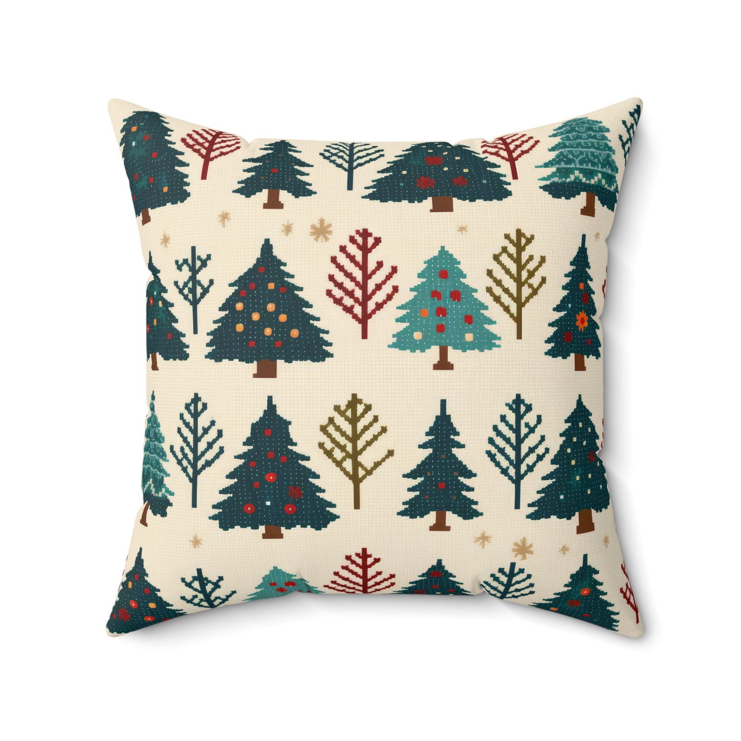Christmas Trees Pillow, Winter Pines Holiday Accent Pillow, Holiday Gift (Insert Included) - HolidayShoppingFinds