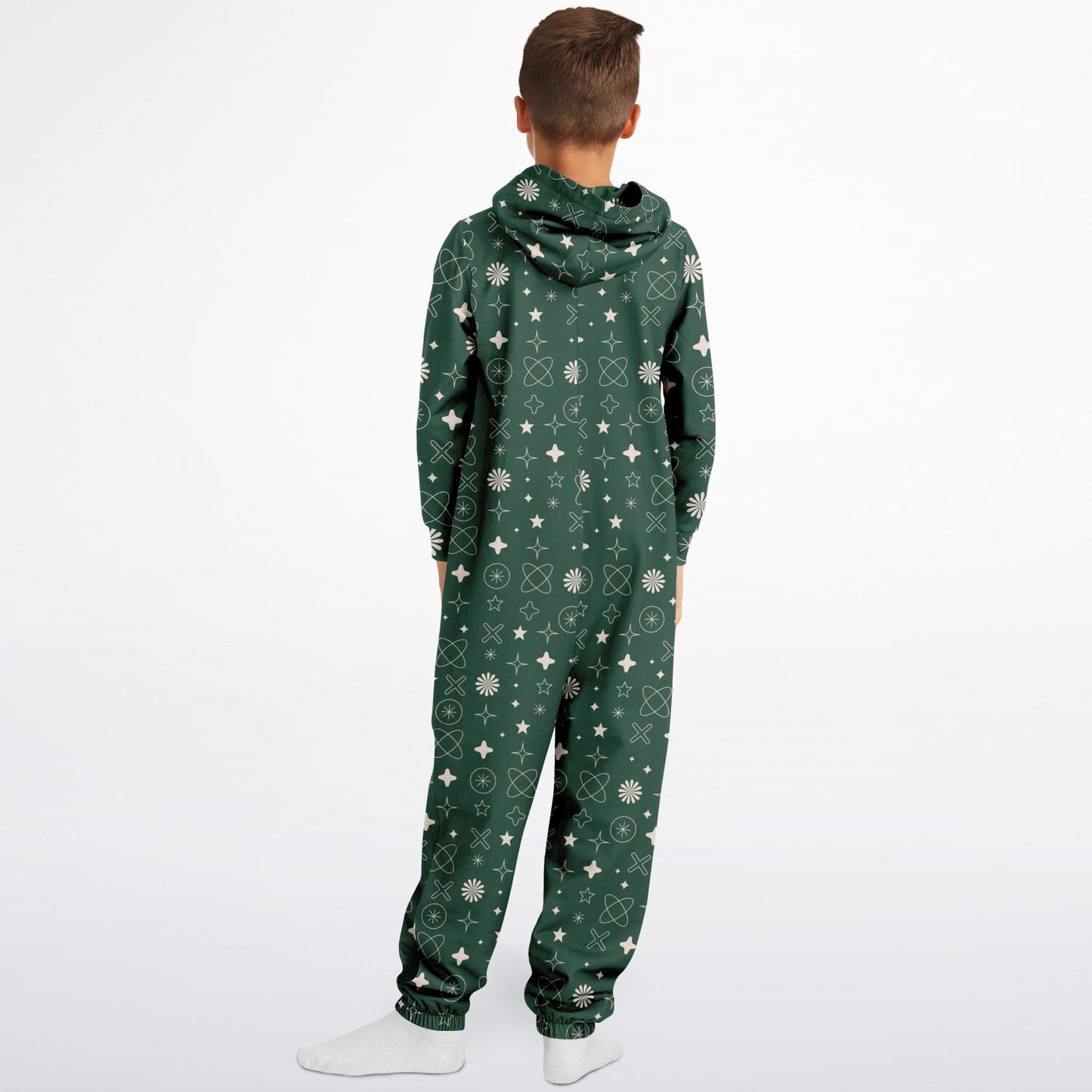 Green Gala Christmas Teens Onesie: Boys & Girls Union Suit Athletic Jumpsuit - HolidayShoppingFinds