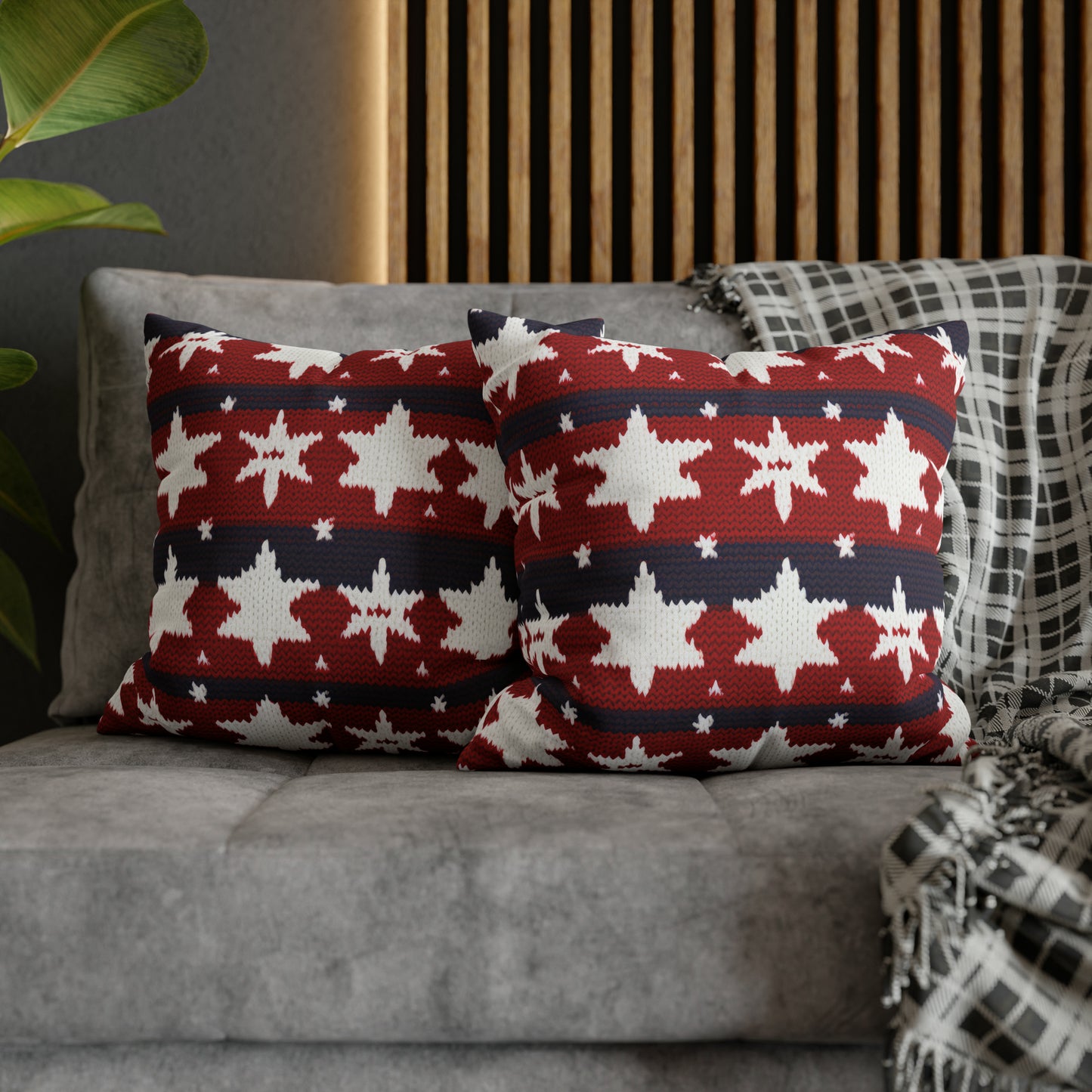 Patriotic Pillowcase American Flag Accent Square Pillow USA Red White & Blue Veterans 4th of July Memorial Day Home Decor - HolidayShoppingFinds