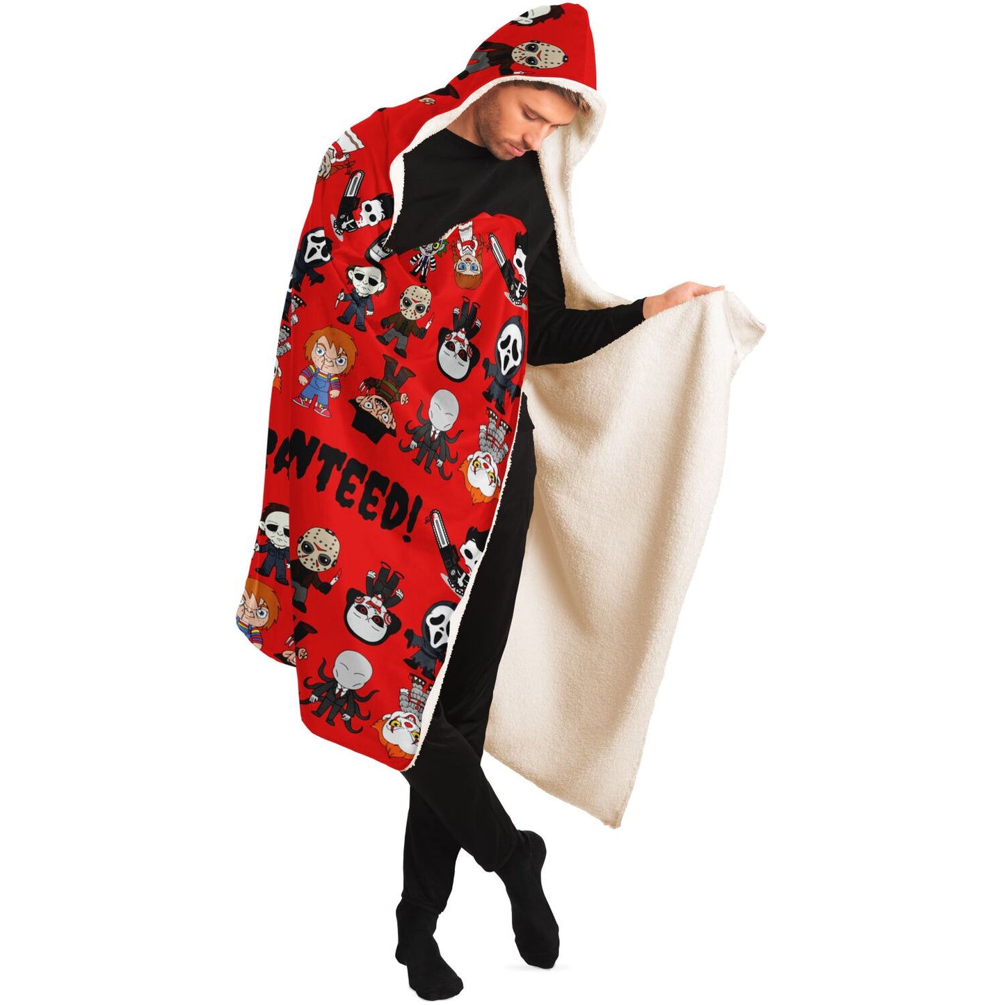 Halloween Killers Hooded Blanket "Sweet Dreams Not Guaranteed!"- Red - HolidayShoppingFinds