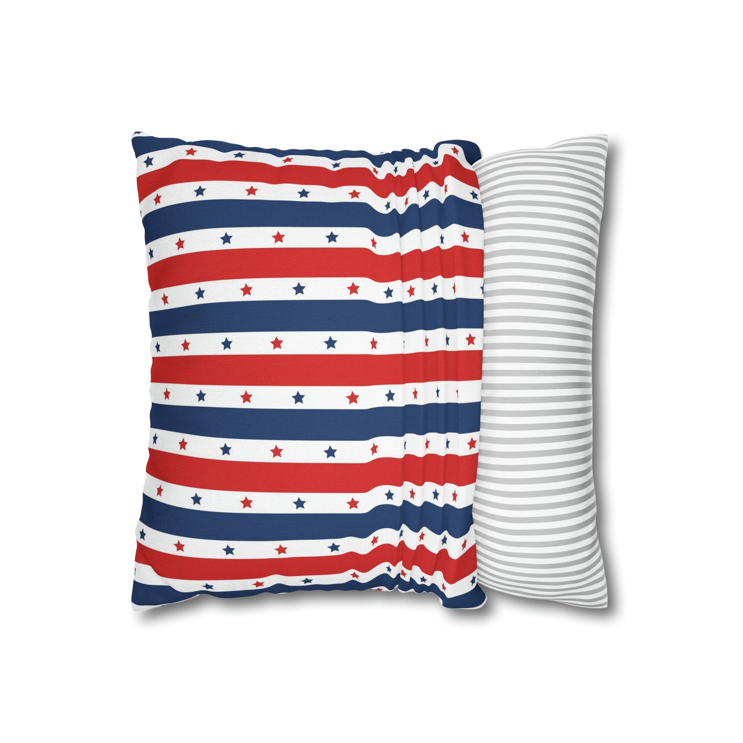 Patriotic Pillowcase, Stars & Stripes American Flag Accent Pillow Cover, Veterans 4th of July Memorial Day Home Decor - HolidayShoppingFinds