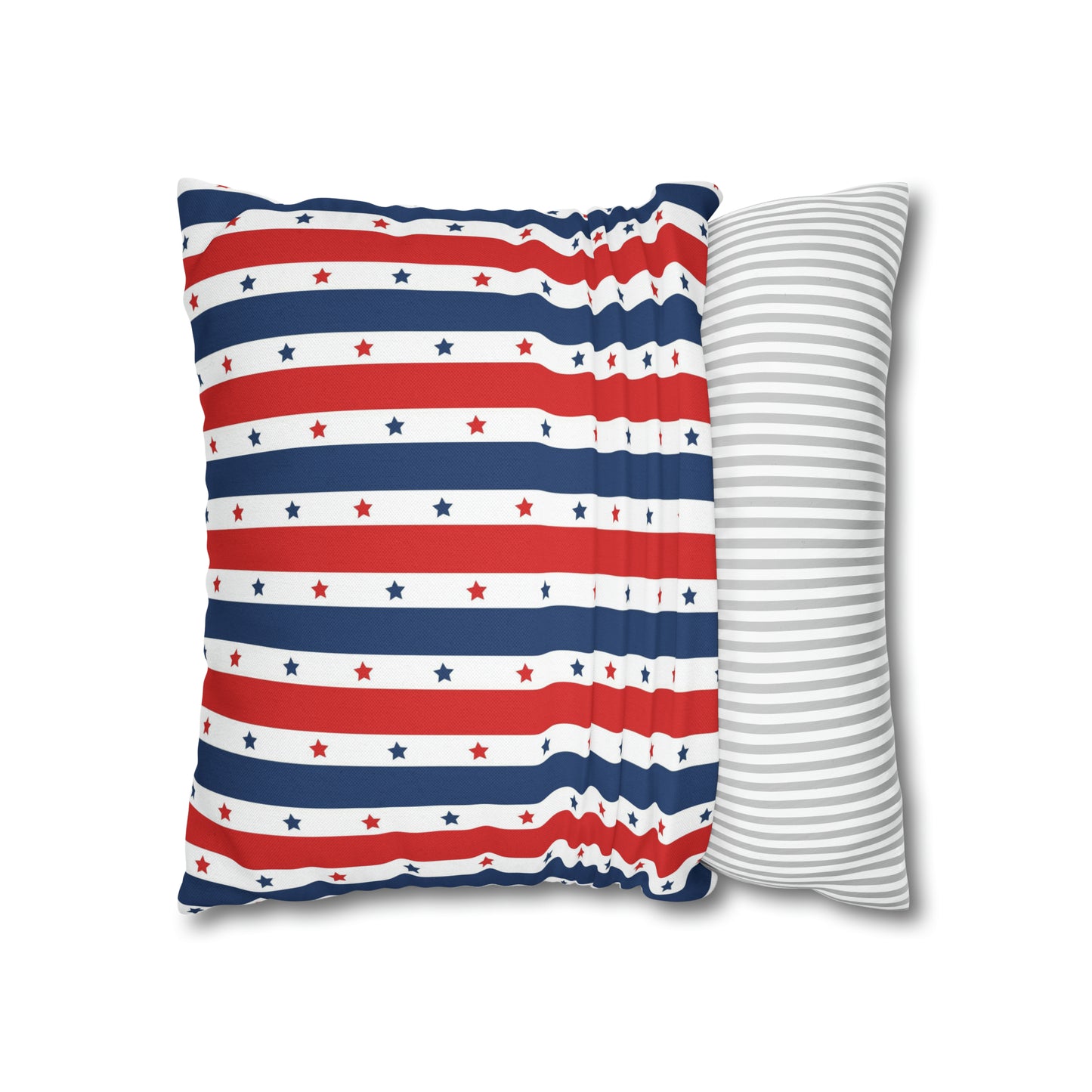 Patriotic Pillowcase, Stars & Stripes American Flag Accent Pillow Cover, Veterans 4th of July Memorial Day Home Decor - HolidayShoppingFinds