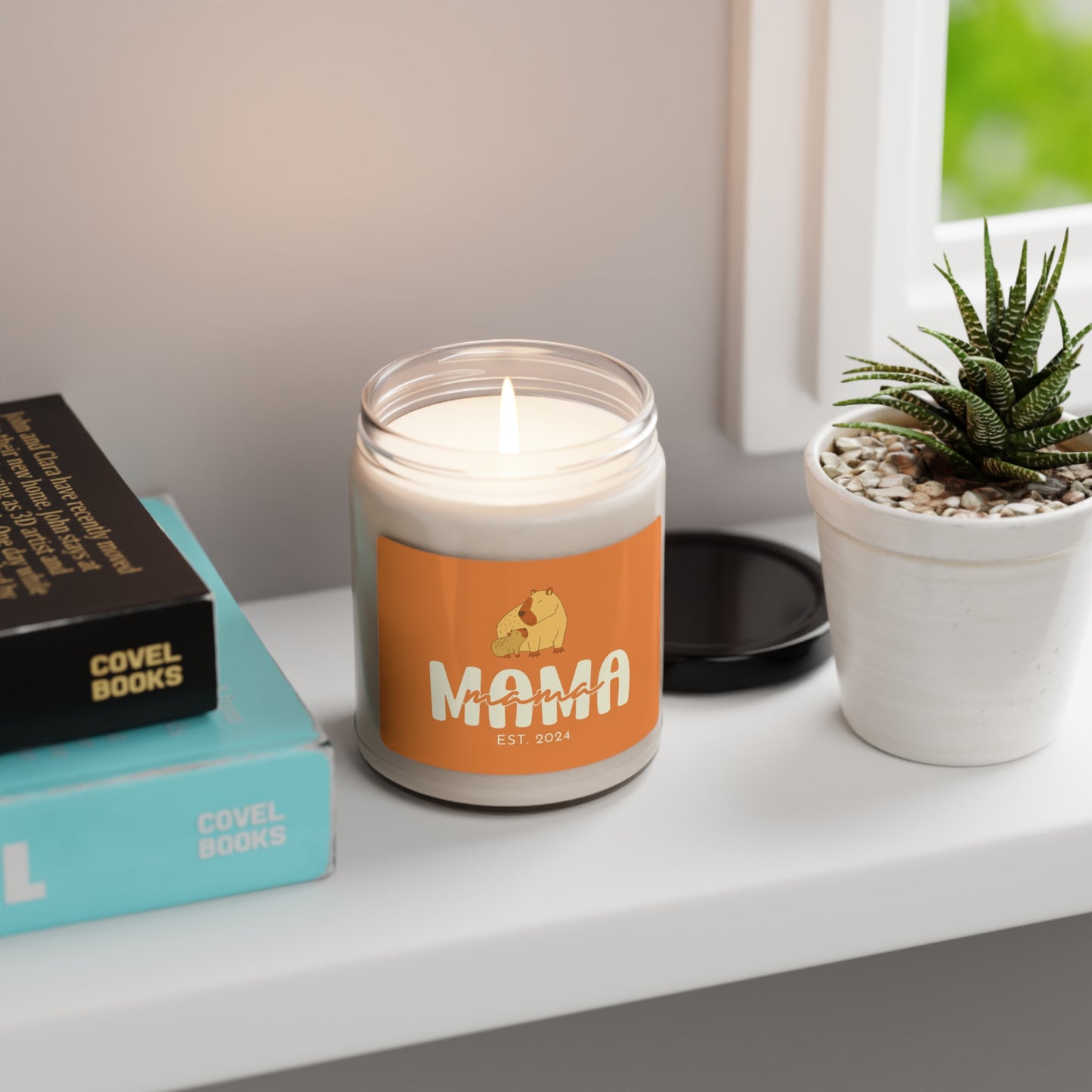 Personalized MAMA Capybara Candle Gift for Mom Mother Orange 100% Vegan Soy Wax Candle Eco-Friendly Long-Lasting Candle - HolidayShoppingFinds