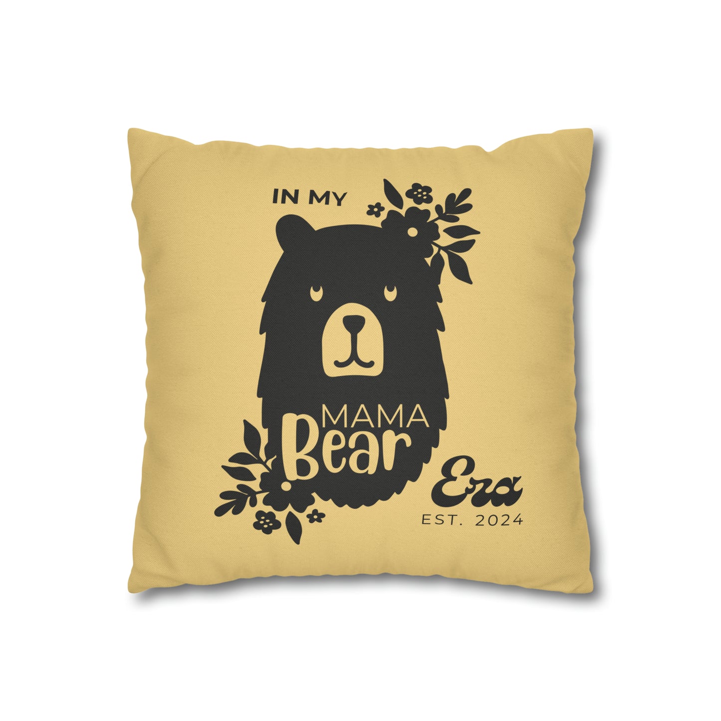 Personalized In My Mama Bear Era Pillowcase Buttery Yellow, Gift For Mom - HolidayShoppingFinds