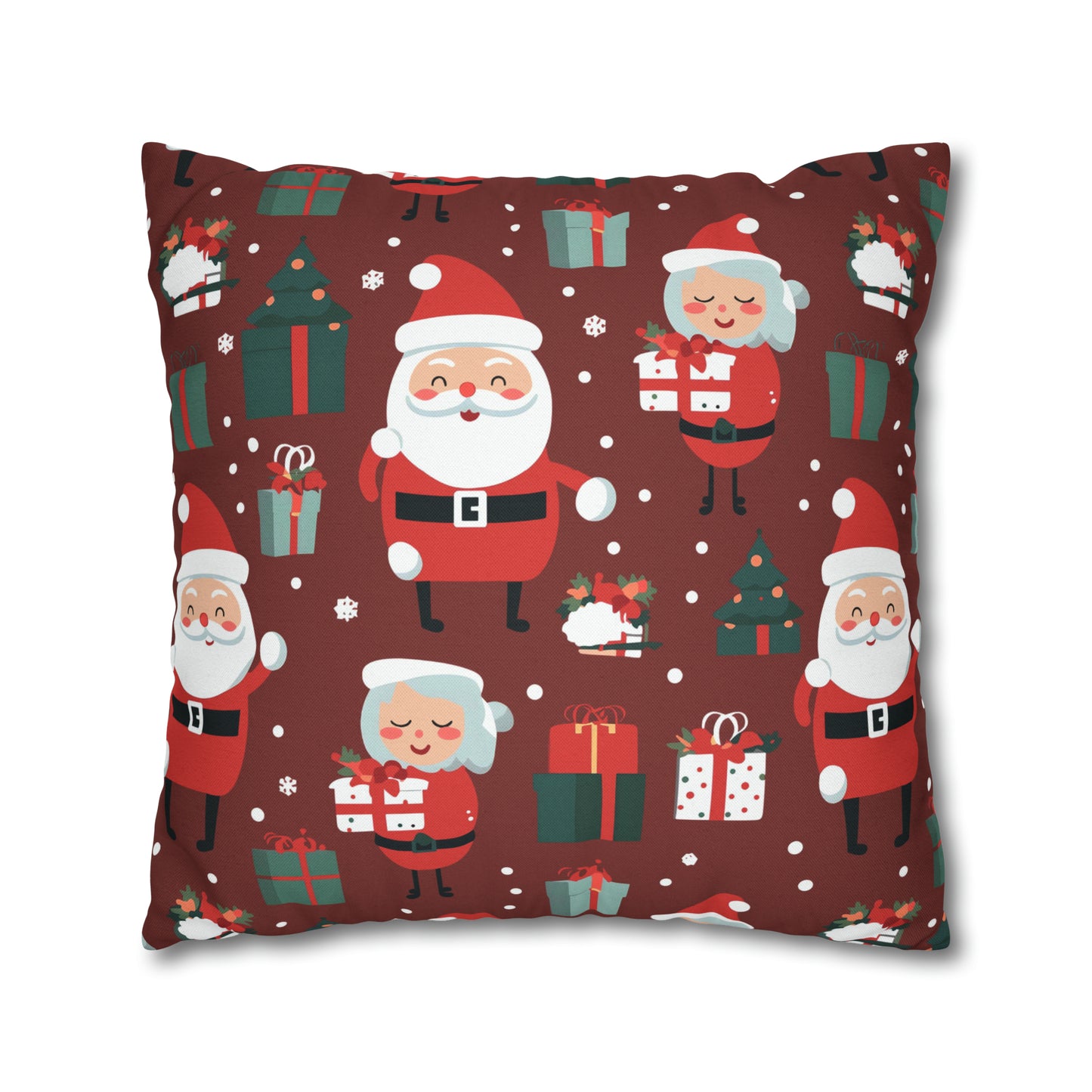 Santa & Mrs. Claus Pillowcase, Christmas Pillow Case, North Pole Home Decor - HolidayShoppingFinds