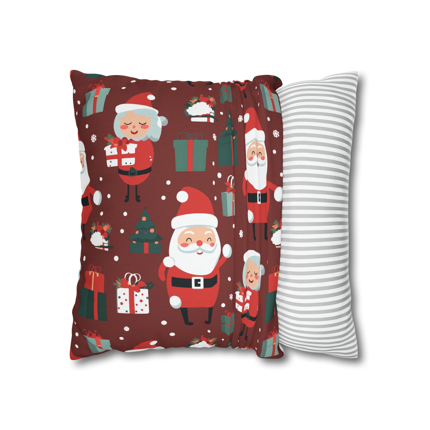 Santa & Mrs. Claus Pillowcase, Christmas Pillow Case, North Pole Home Decor - HolidayShoppingFinds