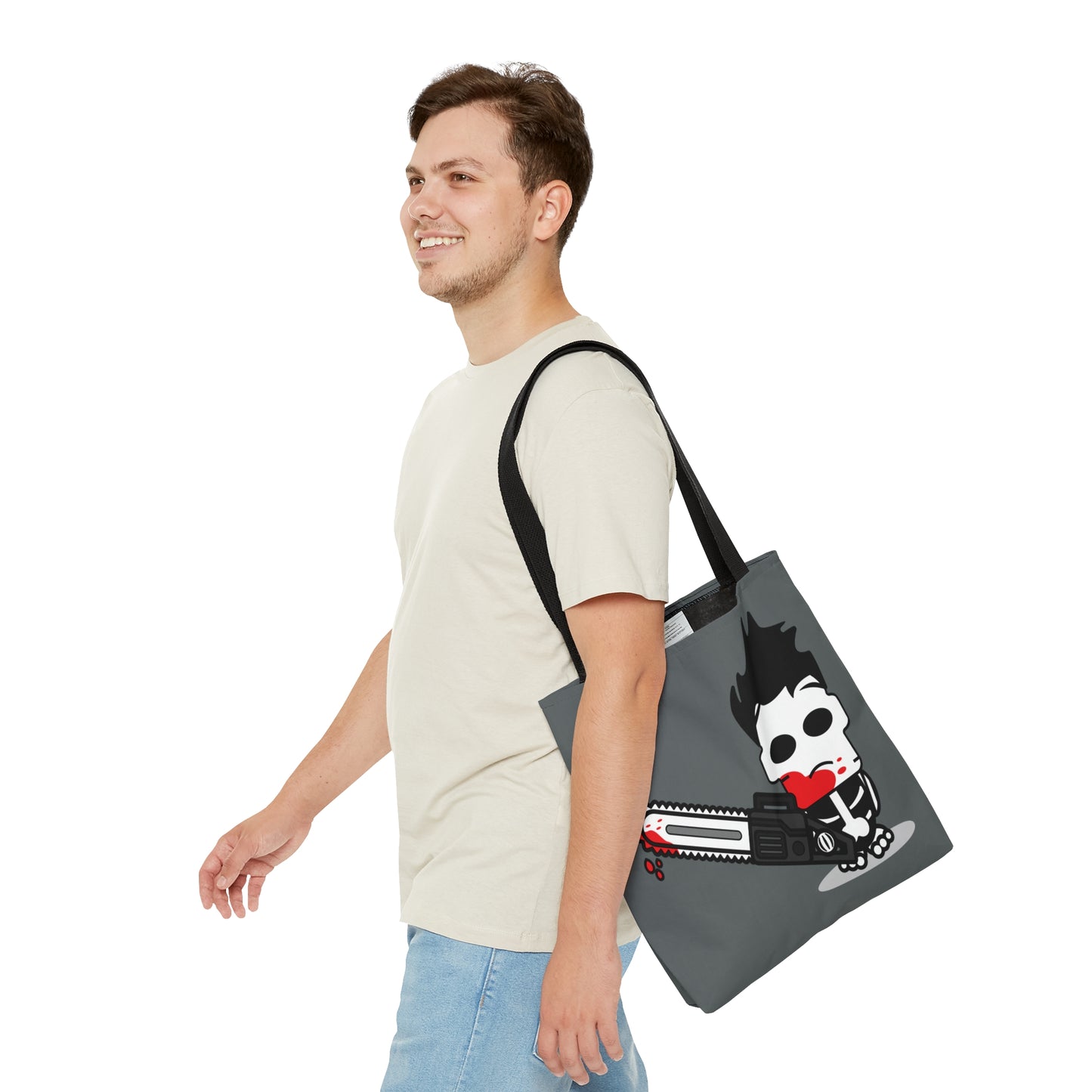 Leatherface Tote Bag, Texas Chainsaw Massacre Handbag, Halloween Trick or Treat Gray Bag - HolidayShoppingFinds