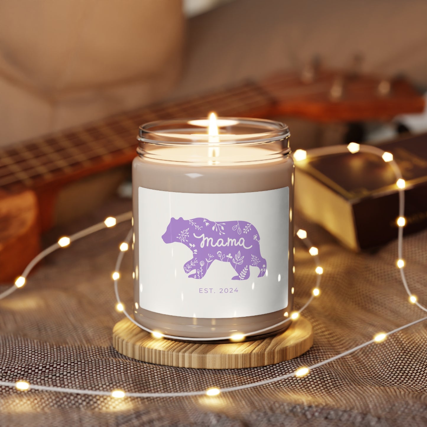 Personalized MAMA Candle, Gift For Mother, Mama Bear Candle Lavender 100% Vegan Soy Wax Candle Eco-Friendly Long-Lasting Candle - HolidayShoppingFinds