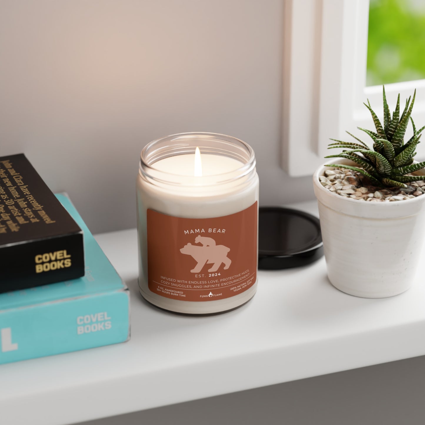 Mama Bear Candle, Personalized Gift For Mom, Scented Candle Brown, 100% Vegan Soy Wax Candle Eco-Friendly Long-Lasting Candle - HolidayShoppingFinds