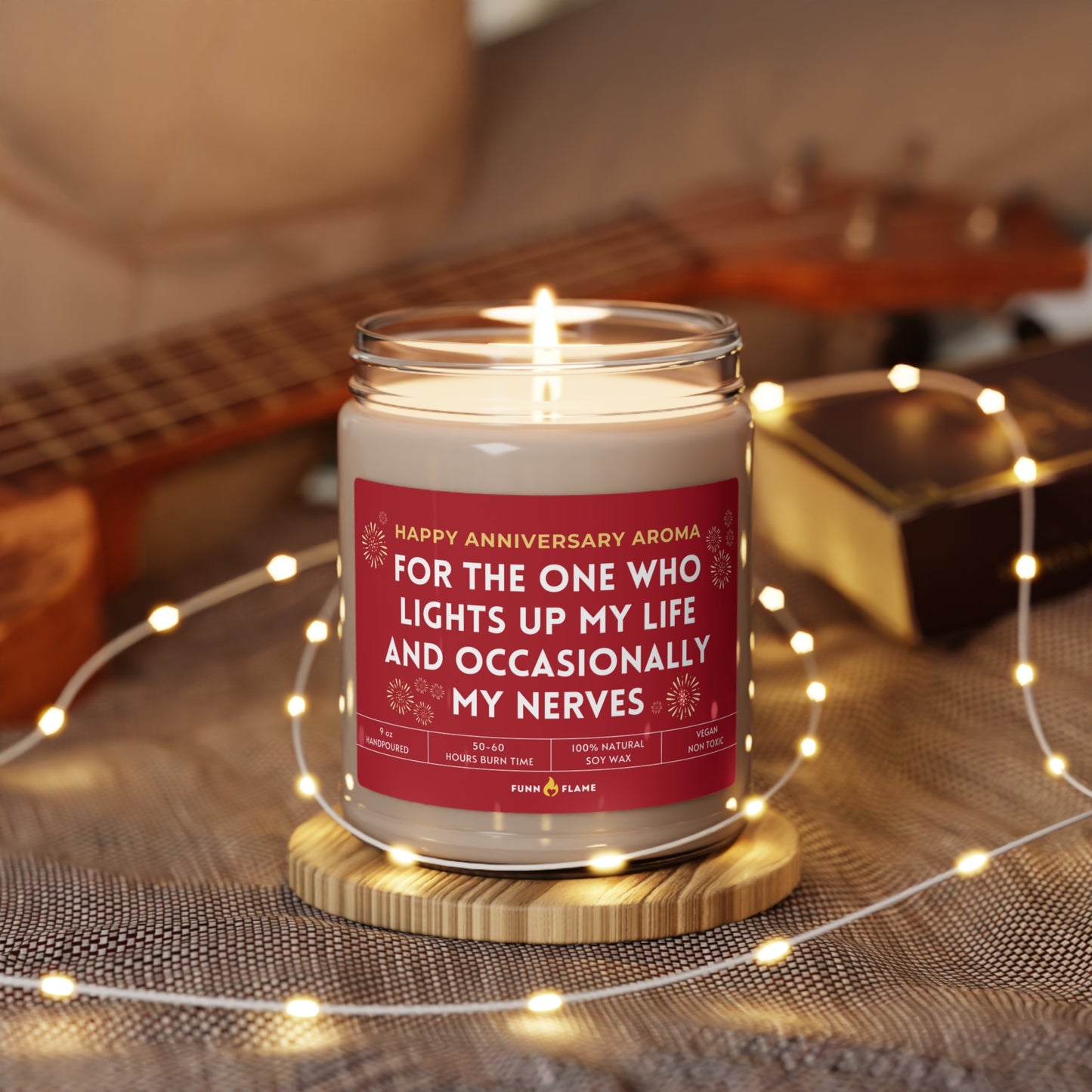 Anniversary Gift Funny Candle, Gift for Him/Her, Valentines Candle Red Love Romantic Gift, 100% Vegan Soy Wax Candle Eco-Friendly Long-Lasting Candle - HolidayShoppingFinds