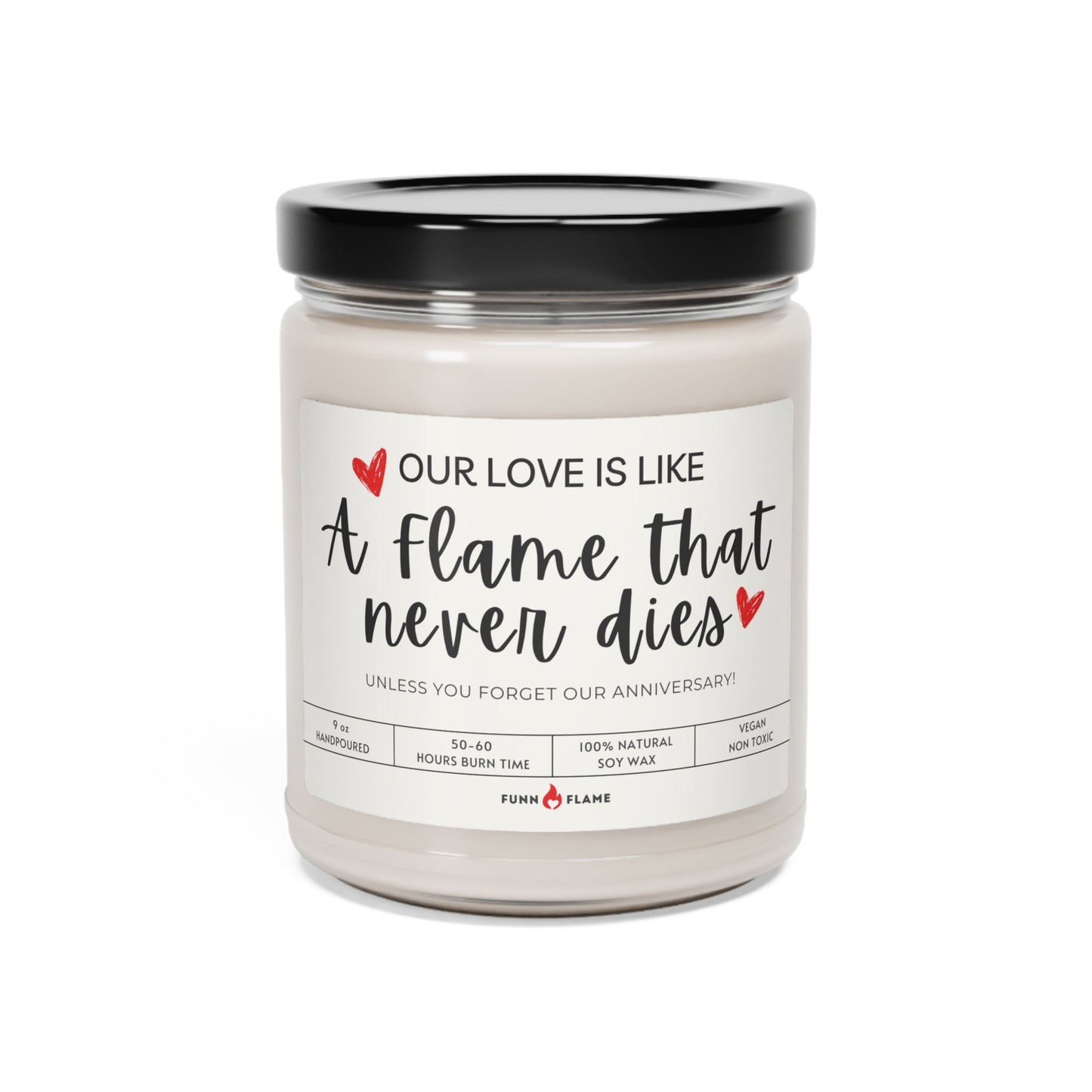 Anniversary Gift, Our Love is Like Funny Candle, Love Gift for Him/Her, 100% Vegan Soy Wax Scented Candle Eco-Friendly Long-Lasting Candle Apple Harvest 9oz - HolidayShoppingFinds