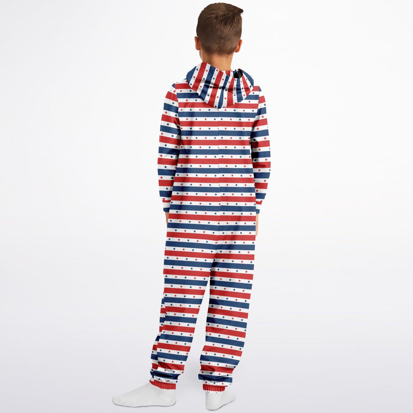 Star-spangled Teens Onesie, Kids Patriotic Union Suit Athletic Jumpsuit Red White & Blue - HolidayShoppingFinds