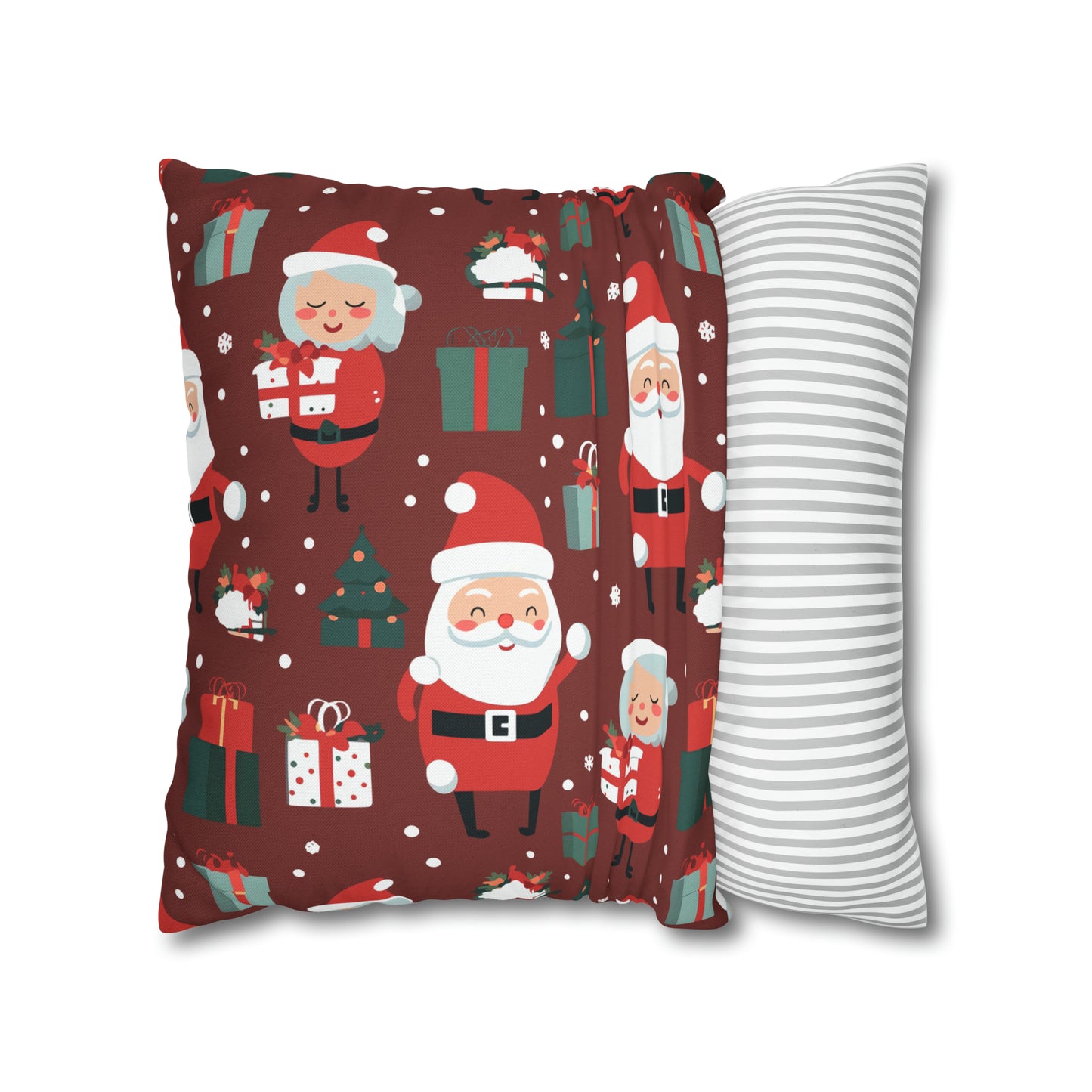 Santa & Mrs. Claus Pillowcase, Christmas Pillow Case, North Pole Home Decor - HolidayShoppingFinds