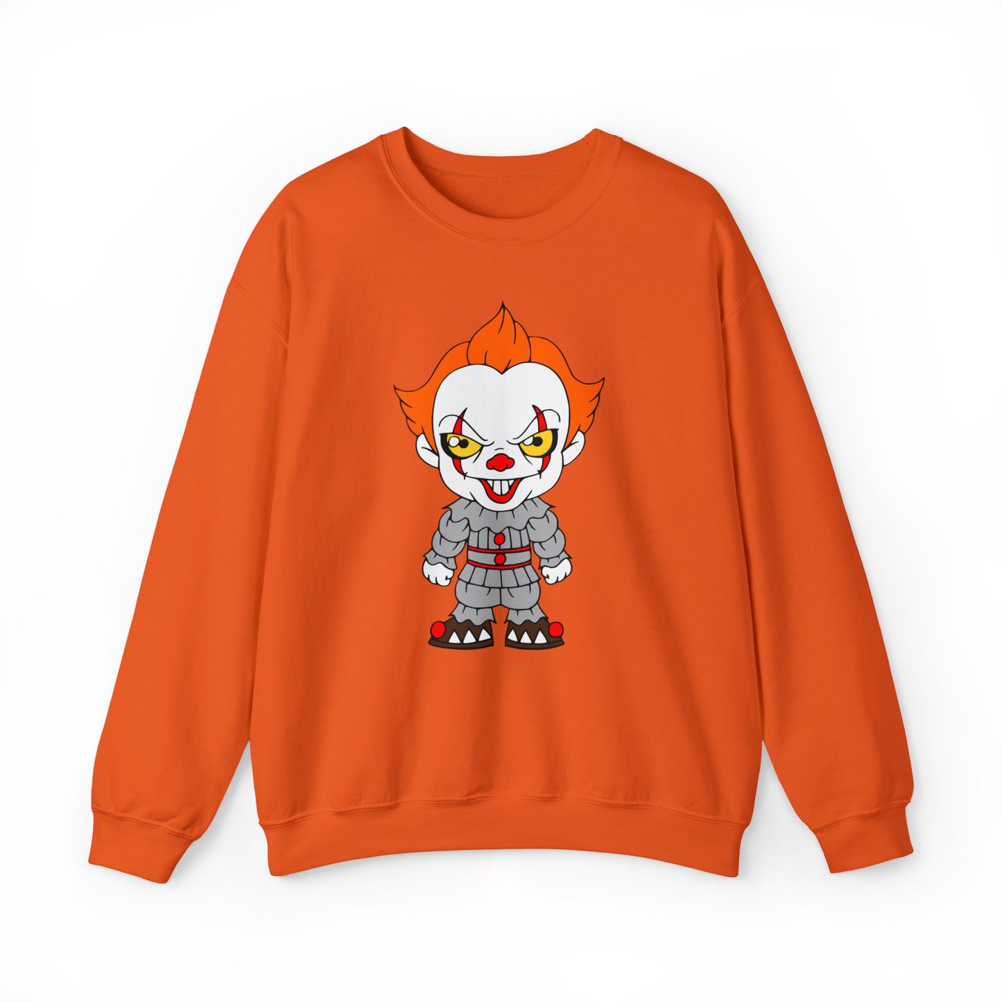 IT Pennywise Sweatshirt, Halloween Sweatshirt Pennywise Costume Outfit S Orange - HolidayShoppingFinds