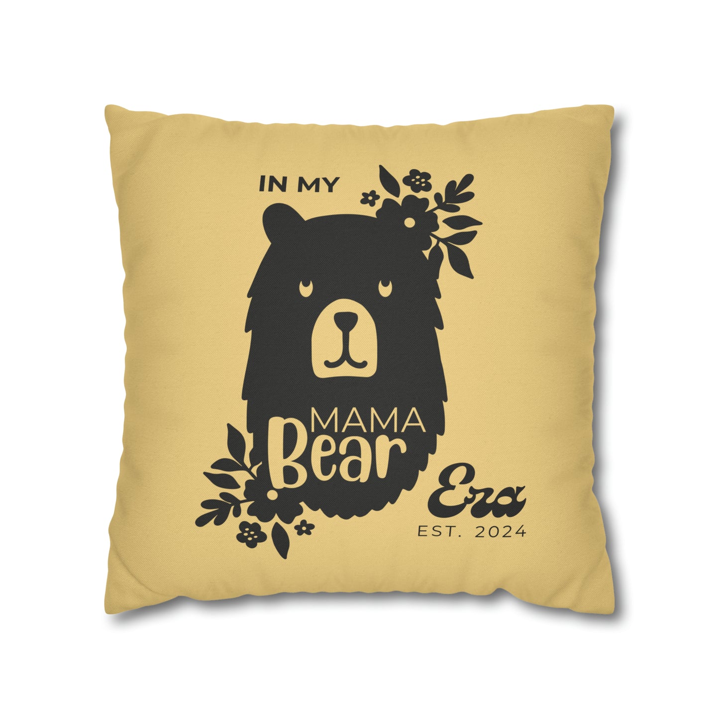 Personalized In My Mama Bear Era Pillowcase Buttery Yellow, Gift For Mom - HolidayShoppingFinds