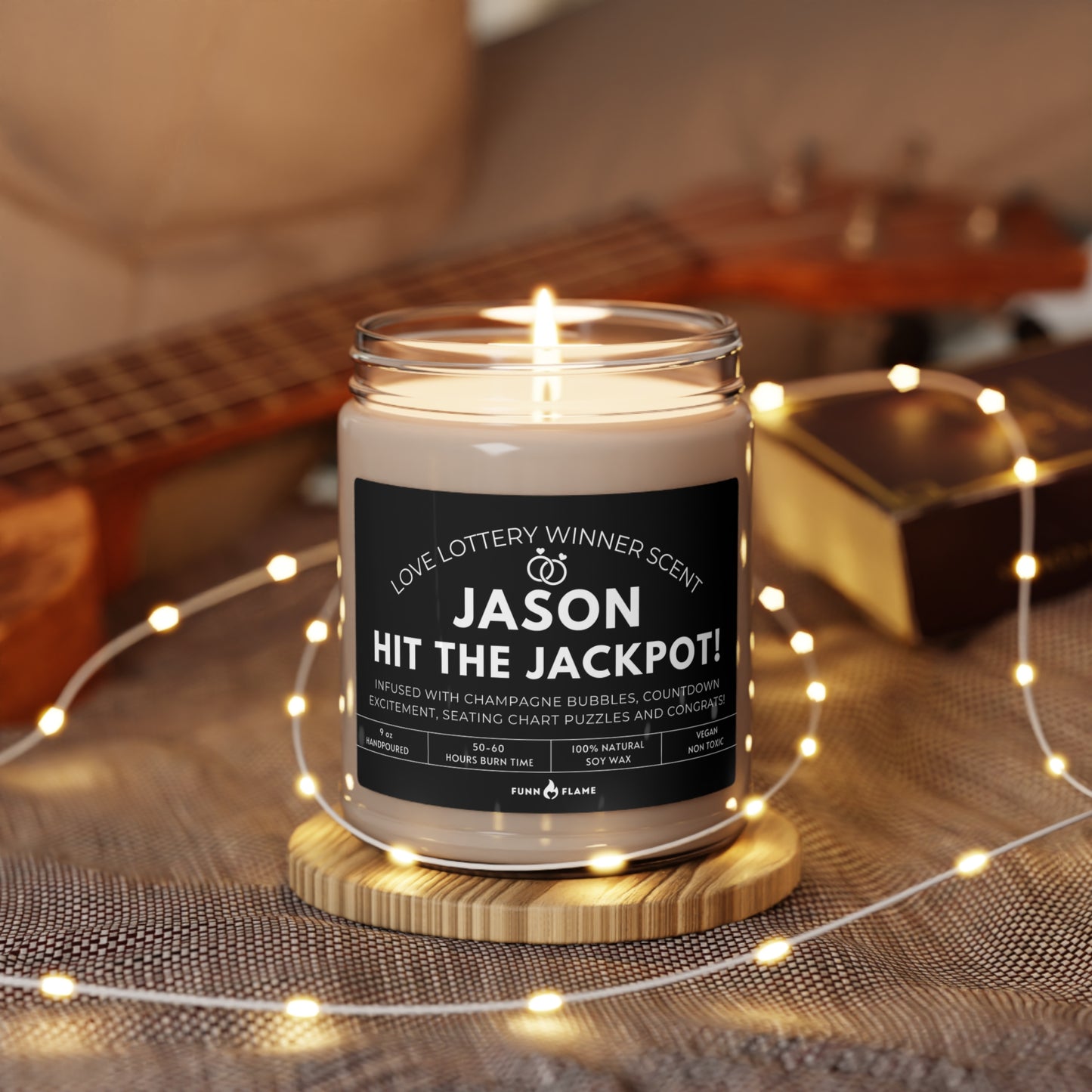 Hit the Jackpot Candle Funny Bachelor Bachelorette Bridal Gift (B) 100% Vegan Soy Wax Candle Eco-Friendly Long-Lasting Candle - HolidayShoppingFinds