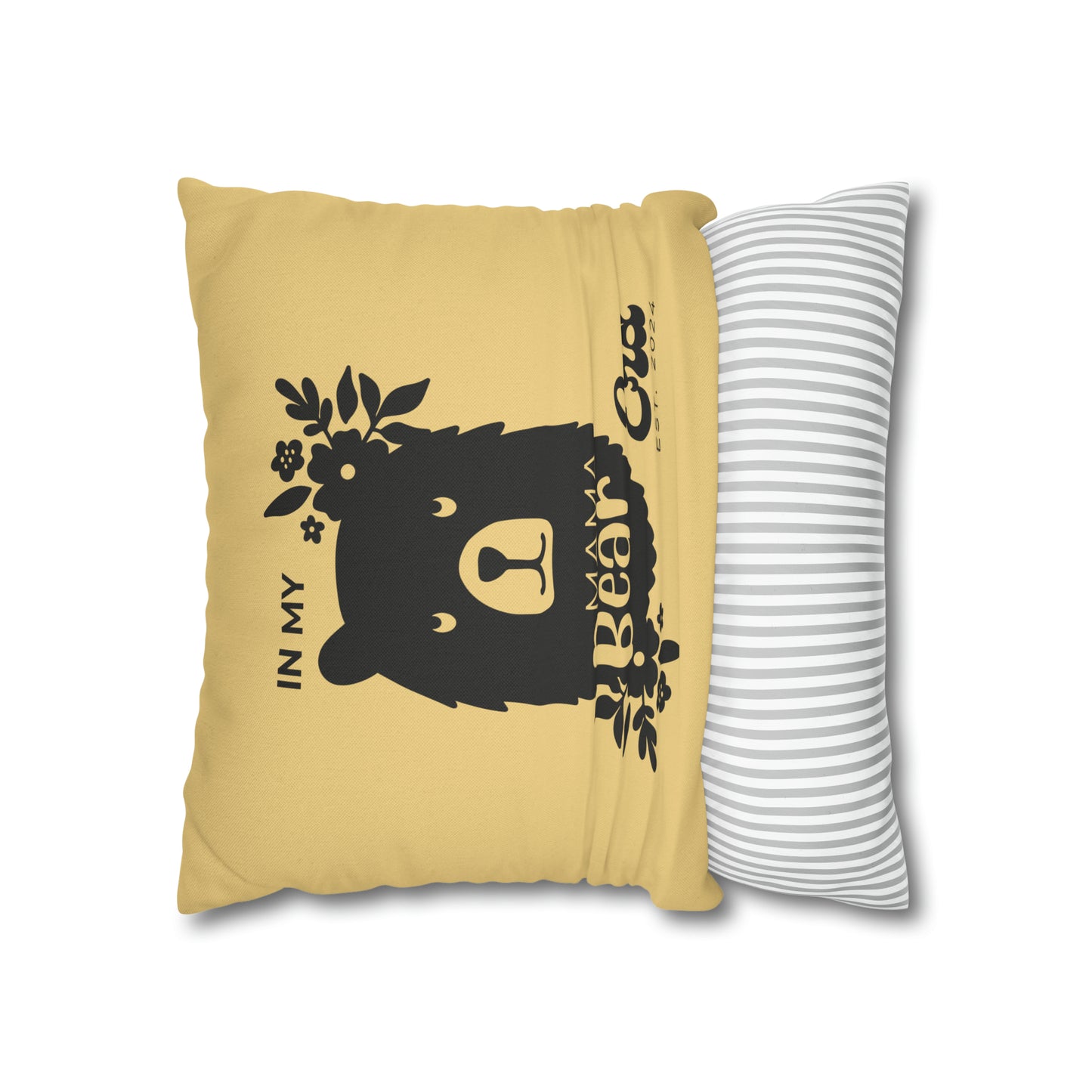 Personalized In My Mama Bear Era Pillowcase Buttery Yellow, Gift For Mom - HolidayShoppingFinds