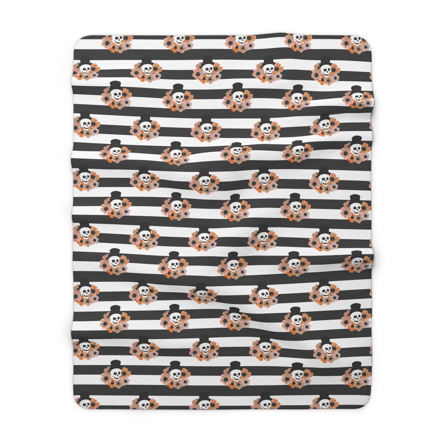 Phantom Ghostly Skull Sherpa Fleece Blanket, Halloween Throw Blanket - HolidayShoppingFinds