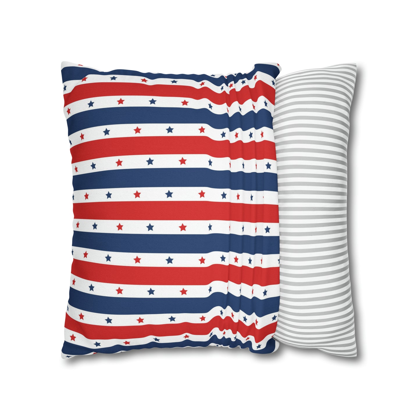Patriotic Pillowcase, Stars & Stripes American Flag Accent Pillow Cover, Veterans 4th of July Memorial Day Home Decor - HolidayShoppingFinds