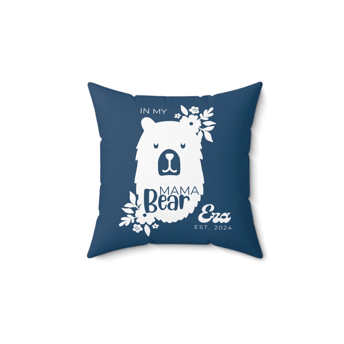 Personalized In My Mama Bear Era Pillow with Insert Blue, Gift For Mom 14" × 14" - HolidayShoppingFinds