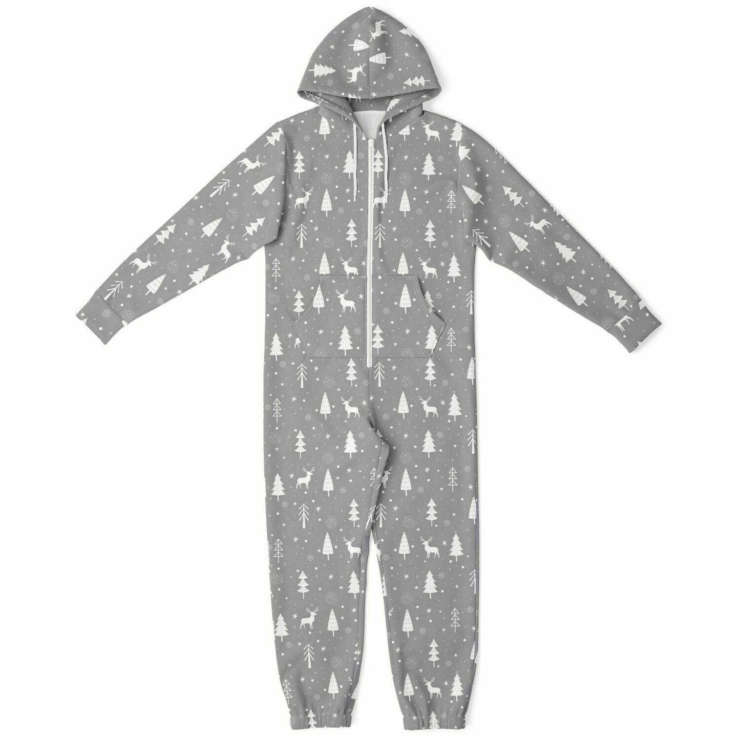 Gray Winter's Tale Jumpsuit Adult Onesie Gender-Neutral Athletic PJs XS-S - HolidayShoppingFinds