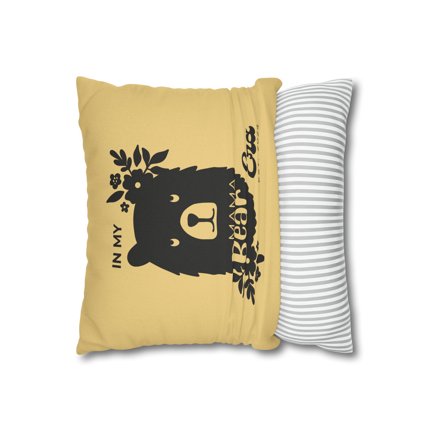 Personalized In My Mama Bear Era Pillowcase Buttery Yellow, Gift For Mom - HolidayShoppingFinds