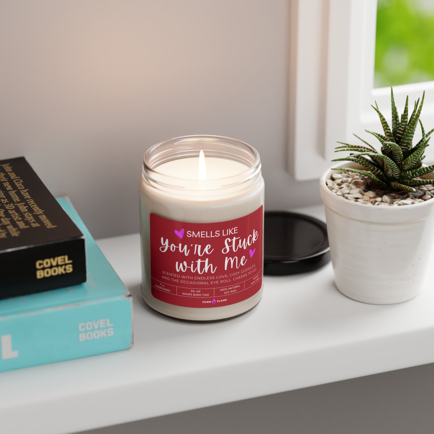 Anniversary Gift, You're Stuck With Me Red Candle, Valentines Gift for Him/Her, 100% Vegan Soy Wax Scented Candle Eco-Friendly Long-Lasting Candle - HolidayShoppingFinds