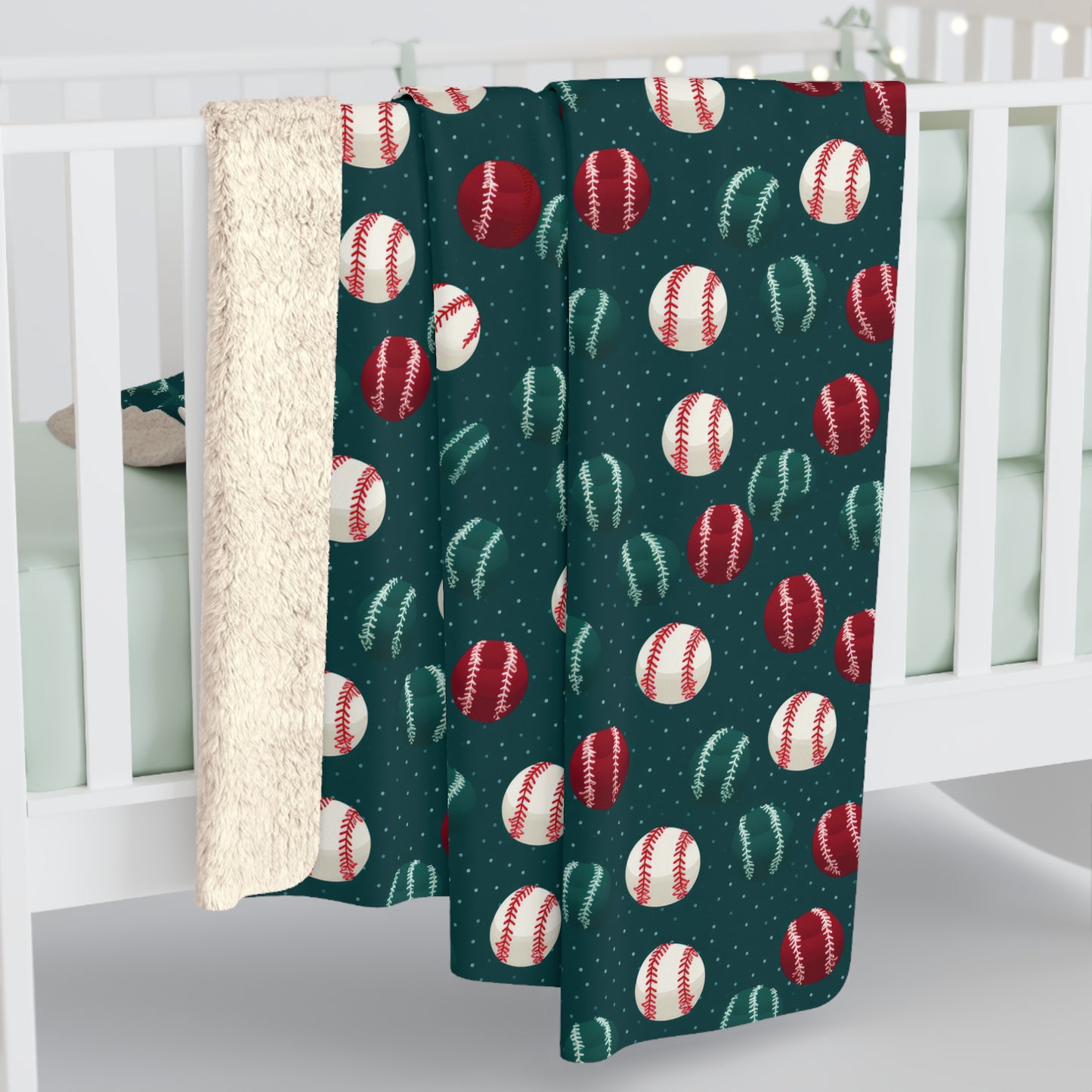 Baseball Sherpa Blanket, Baseball Fan Gift, Hardball Holiday Cozy Throw Blanket, Holiday Gift - HolidayShoppingFinds