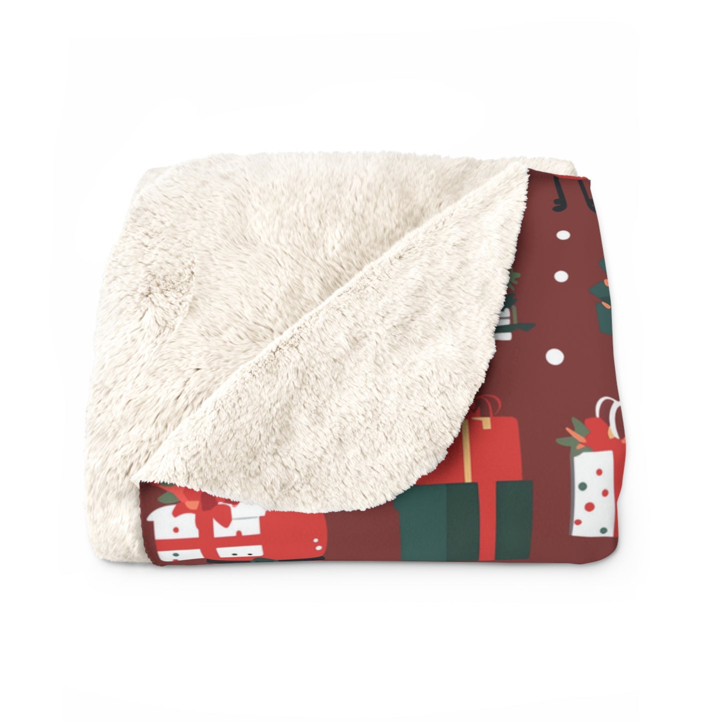 Santa & Mrs. Claus Sherpa Blanket, Christmas Holiday Fleece Blanket, Cozy Throw Blanket, Holiday Gift - HolidayShoppingFinds
