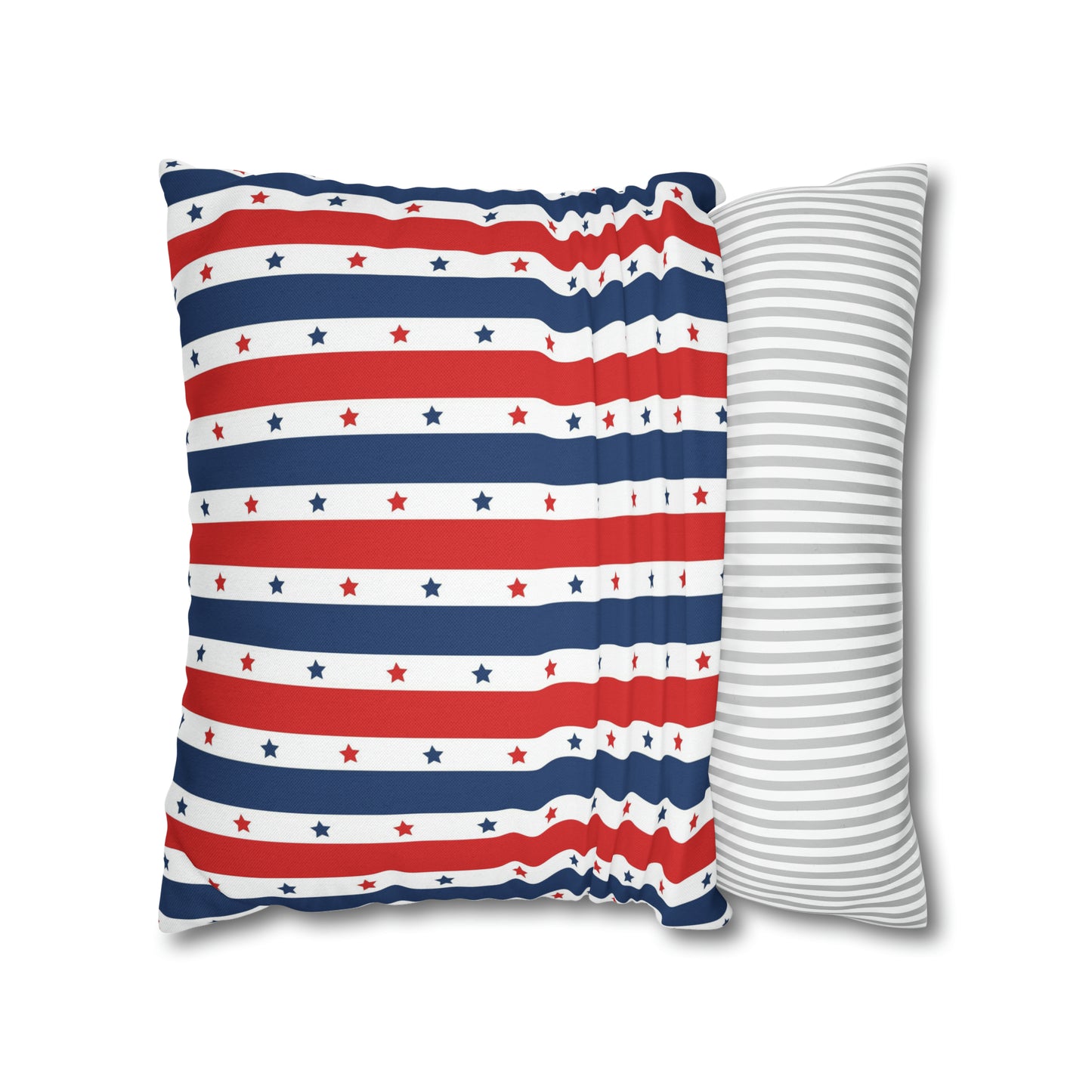 Patriotic Pillowcase, Stars & Stripes American Flag Accent Pillow Cover, Veterans 4th of July Memorial Day Home Decor - HolidayShoppingFinds
