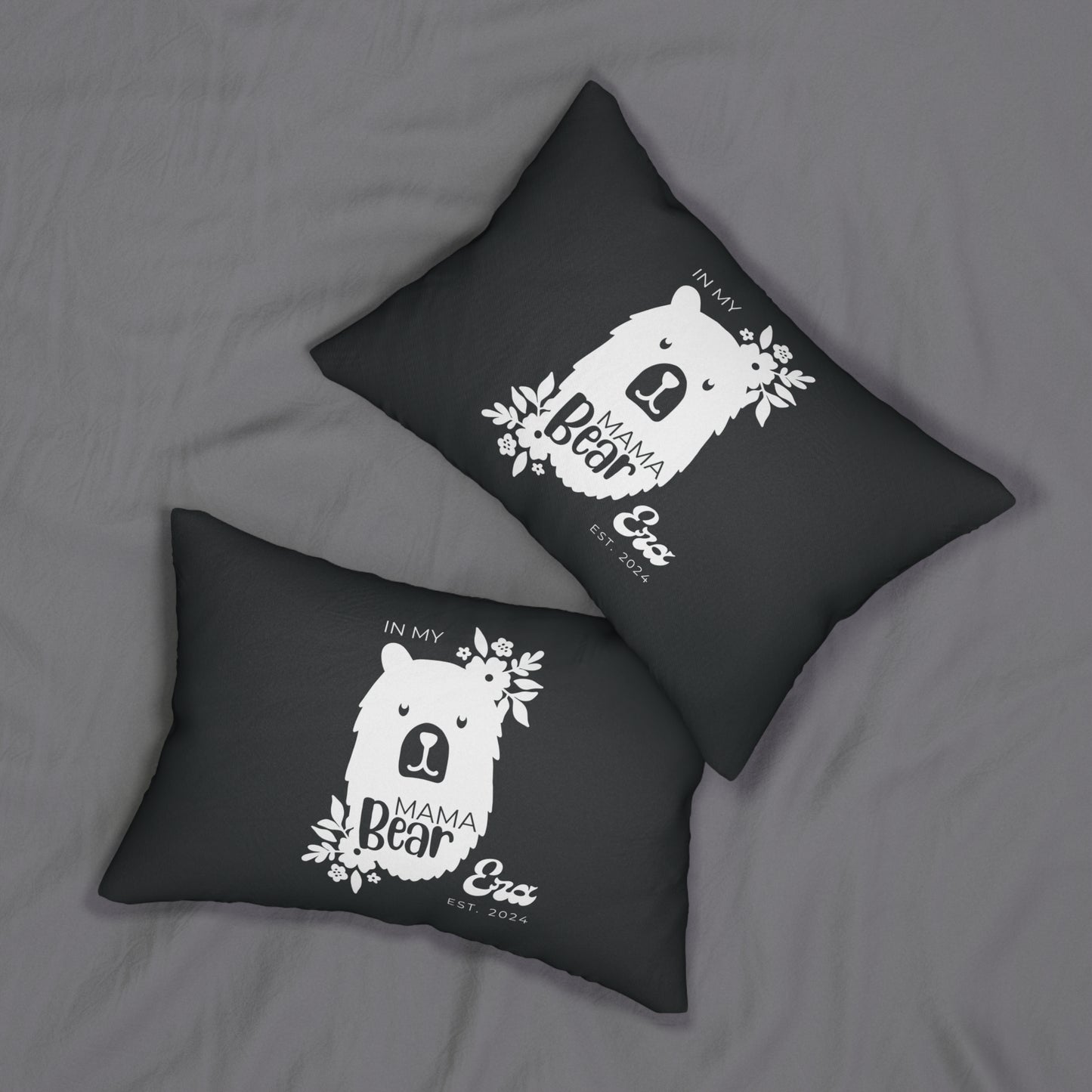 Personalized In My Mama Bear Era Lumbar Pillow Gray, Gift for Mom - HolidayShoppingFinds