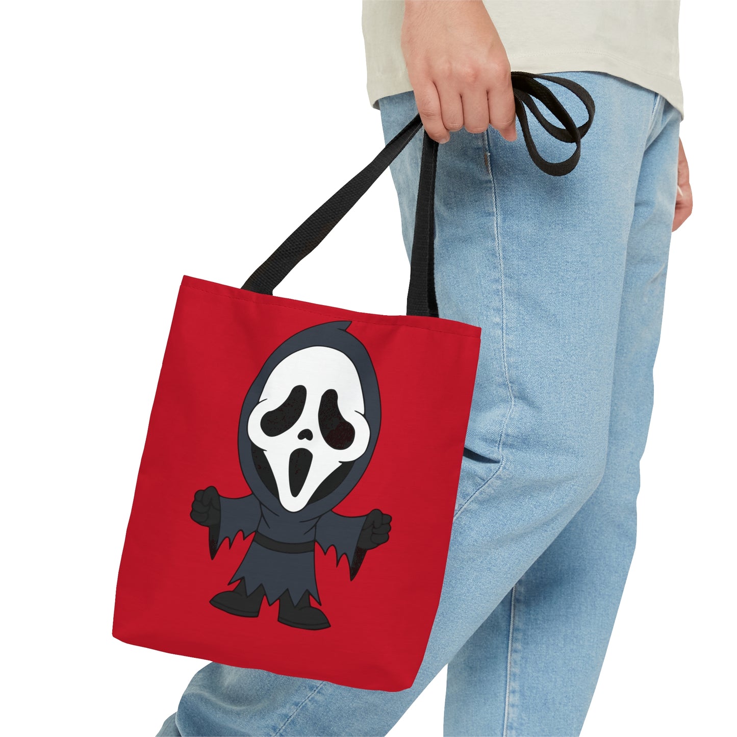 Ghostface Scream Tote Bag, Halloween Red Handbag, Horror Movie Fan Gift, Trick or Treat Bag - HolidayShoppingFinds