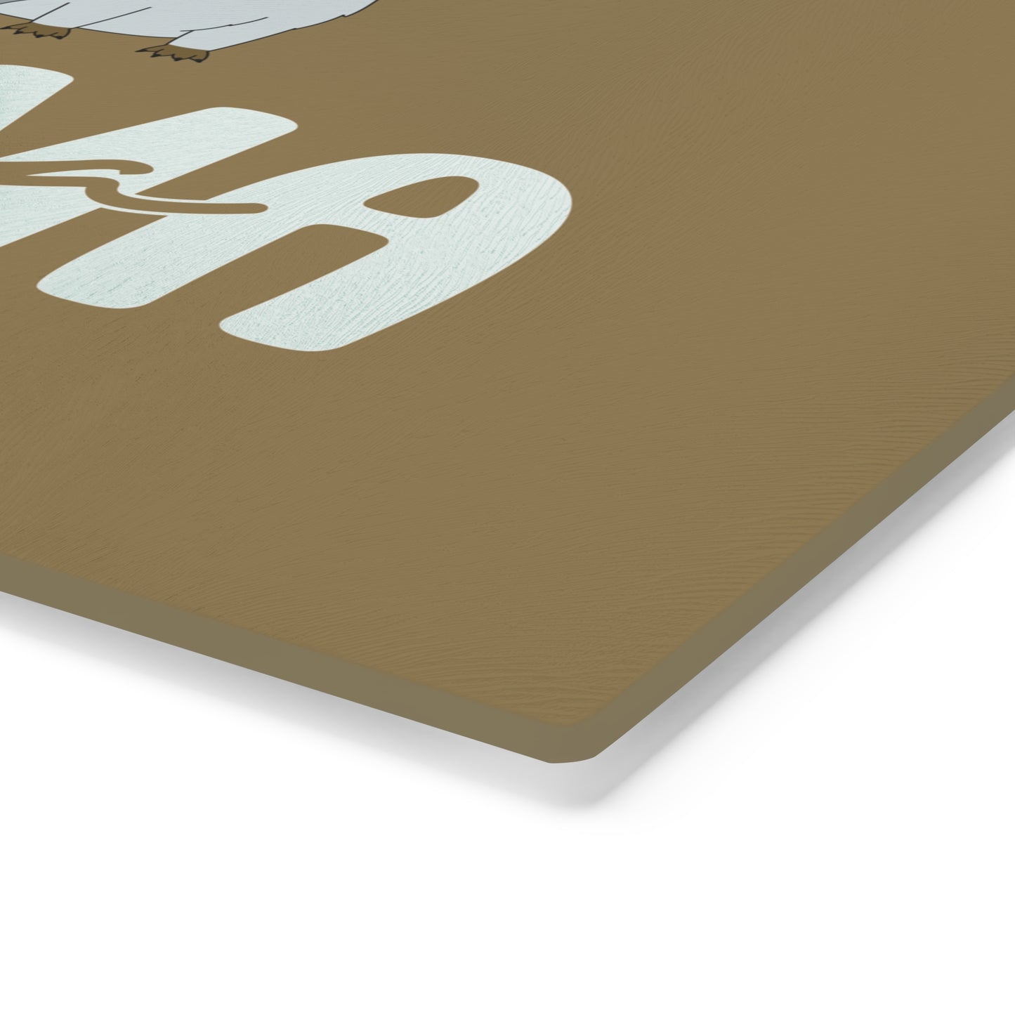 Personalized Mama Capybara Glass Cutting Board Khaki, Gift For Moms - HolidayShoppingFinds