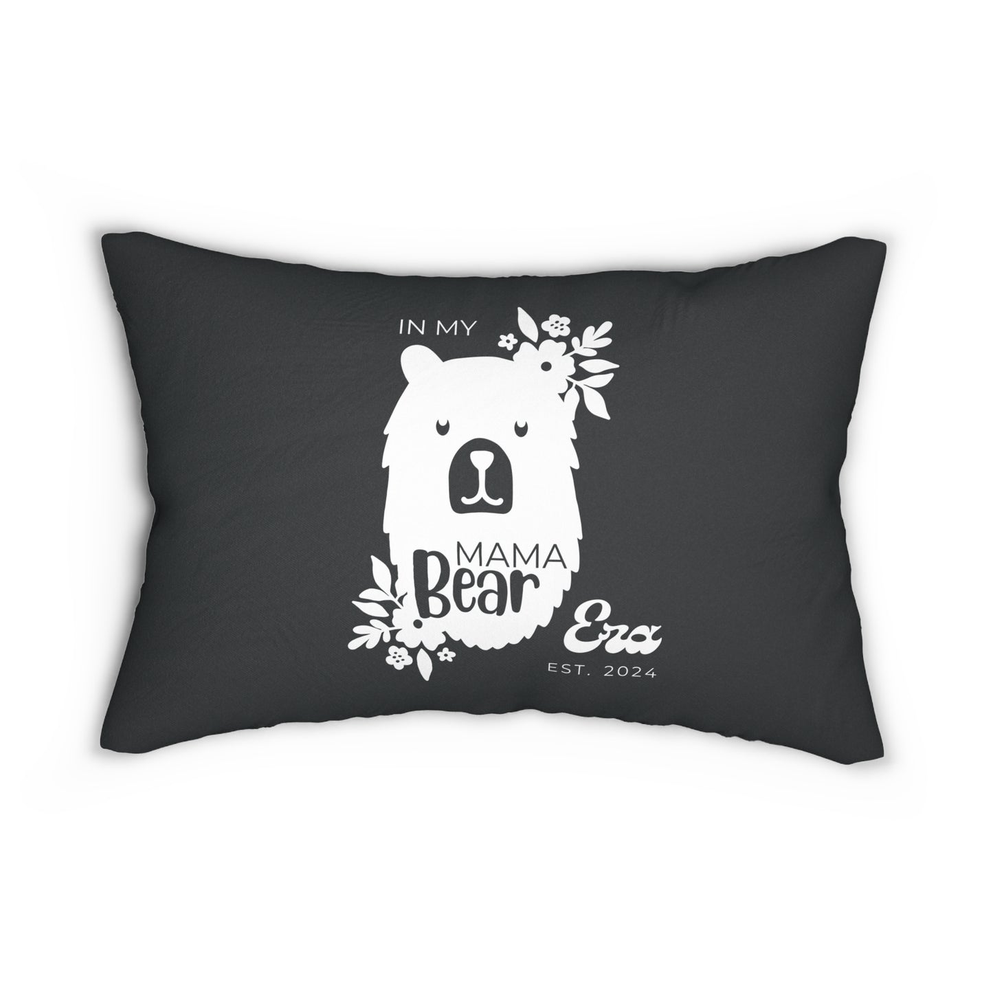 Personalized In My Mama Bear Era Lumbar Pillow Gray, Gift for Mom - HolidayShoppingFinds