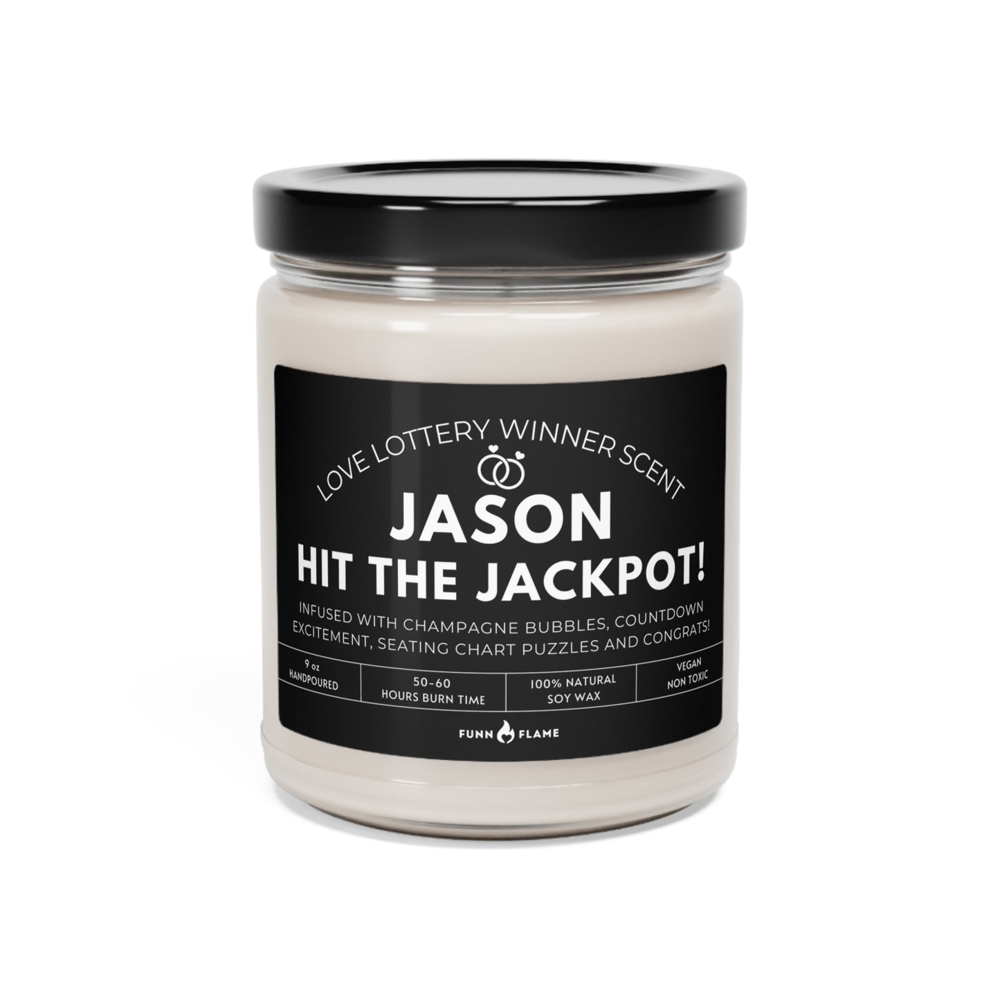 Hit the Jackpot Candle Funny Bachelor Bachelorette Bridal Gift (B) 100% Vegan Soy Wax Candle Eco-Friendly Long-Lasting Candle Clean Cotton 9oz - HolidayShoppingFinds