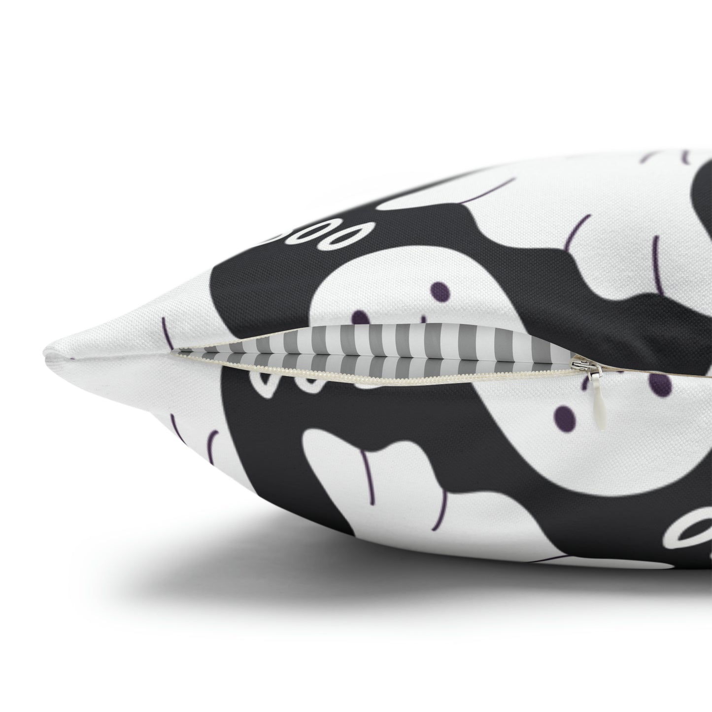 BOO Ghost Decorative Pillowcase Halloween Ghost Spooky Sofa Pillow B&W - HolidayShoppingFinds