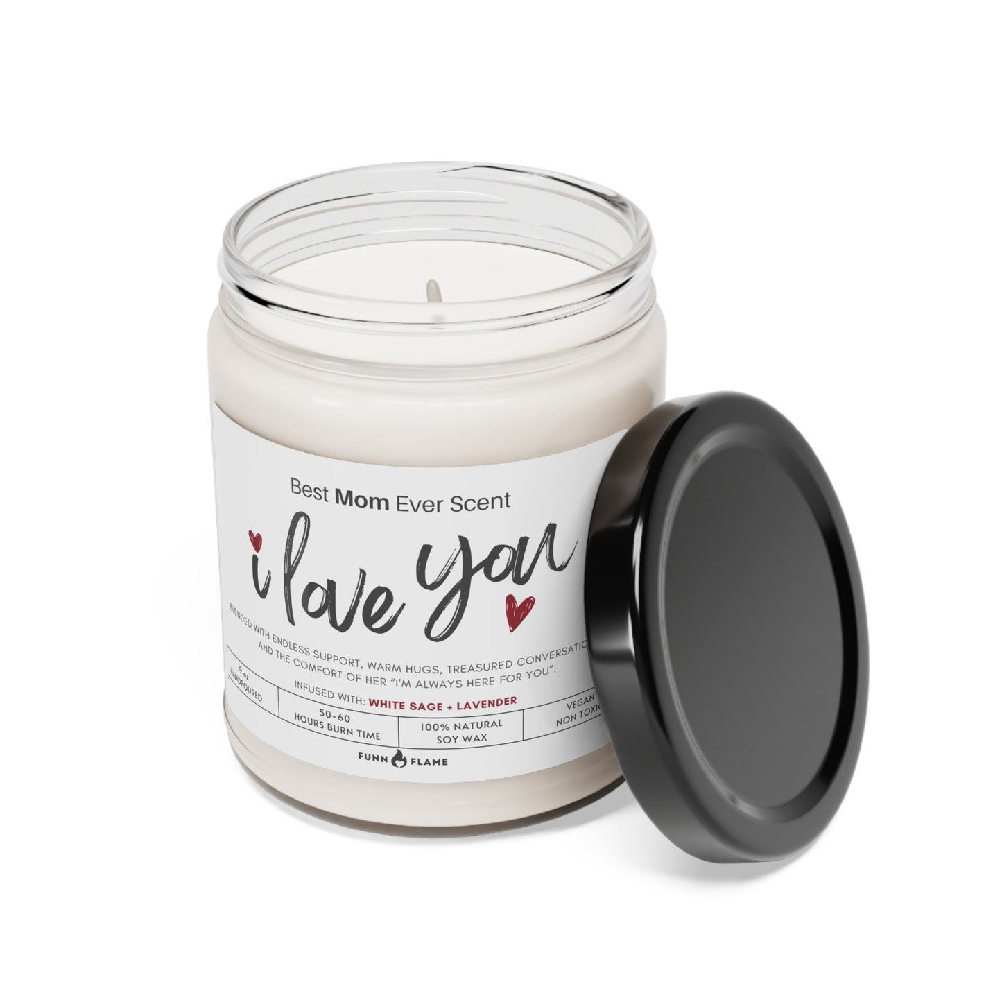 Best Mom Ever Candle, I Love You, Gift for Mother, 100% Vegan Soy Wax Scented Candle, Eco-Friendly Candle - HolidayShoppingFinds