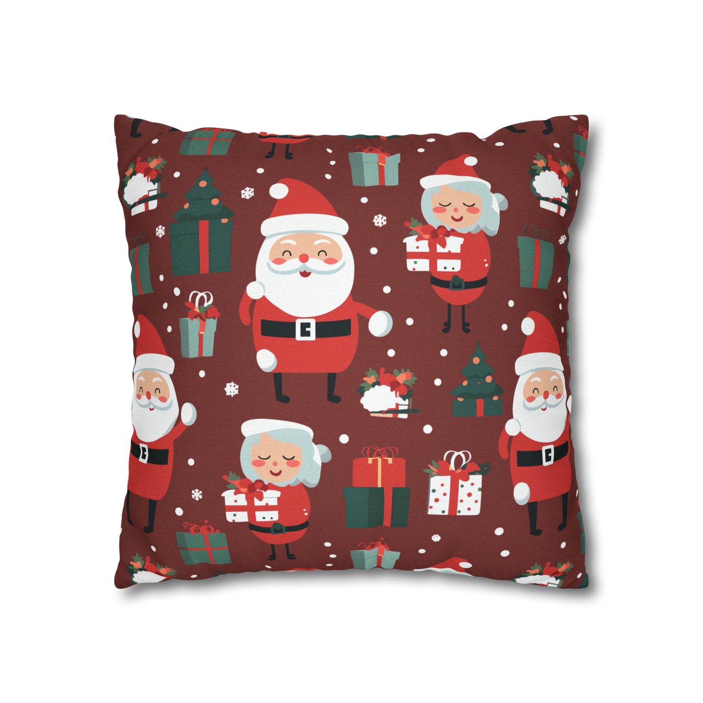 Santa & Mrs. Claus Pillowcase, Christmas Pillow Case, North Pole Home Decor - HolidayShoppingFinds