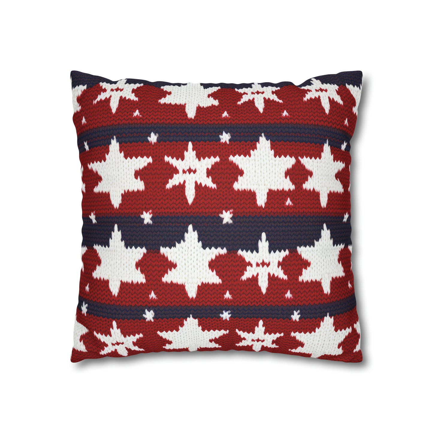 Patriotic Pillowcase American Flag Accent Square Pillow USA Red White & Blue Veterans 4th of July Memorial Day Home Decor - HolidayShoppingFinds