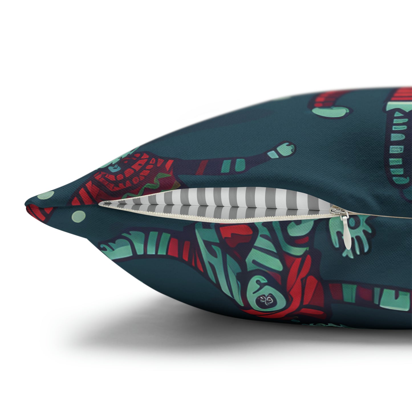 Zombie Decorative Pillowcase, Zombie Home Decor Pillow Cover Teal, Square 2-Sided Pillow - HolidayShoppingFinds