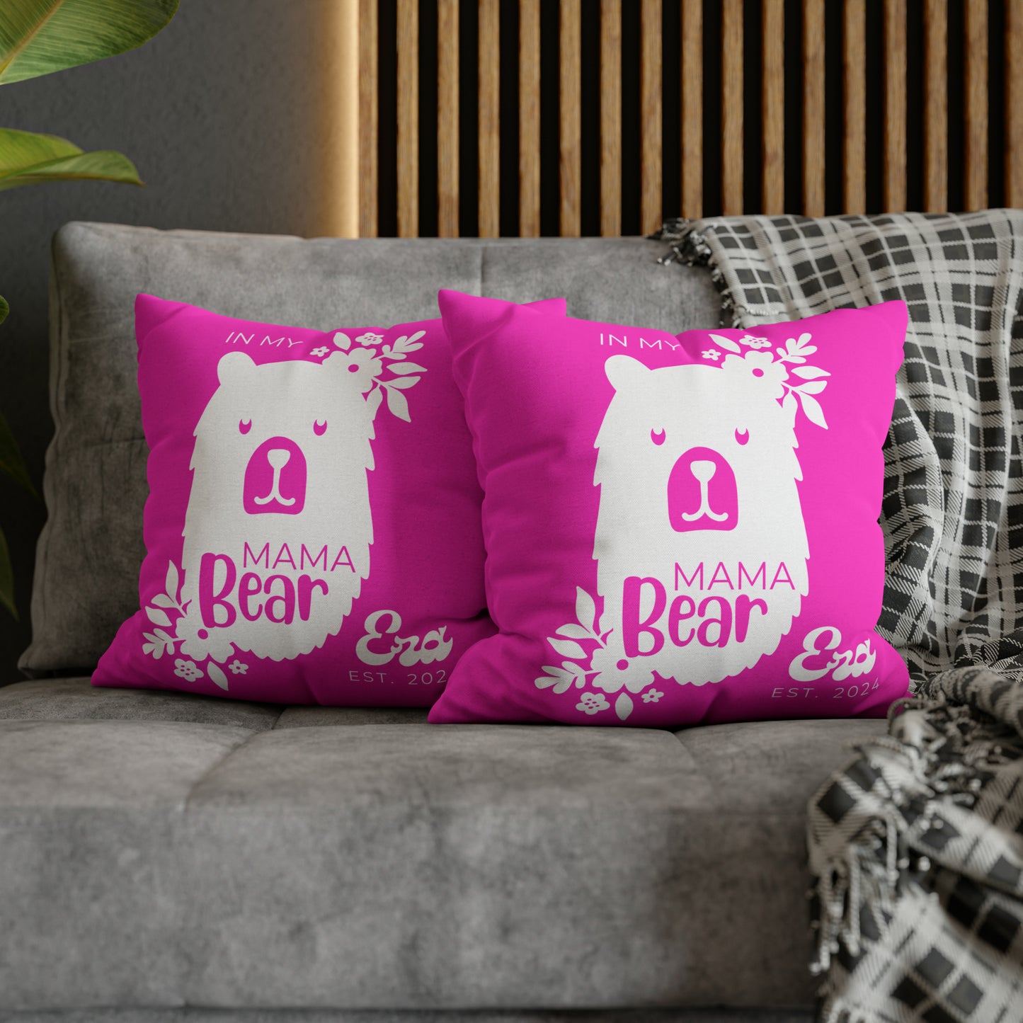Personalized In My Mama Bear Era Pillowcase Pink, Gift For Mom - HolidayShoppingFinds