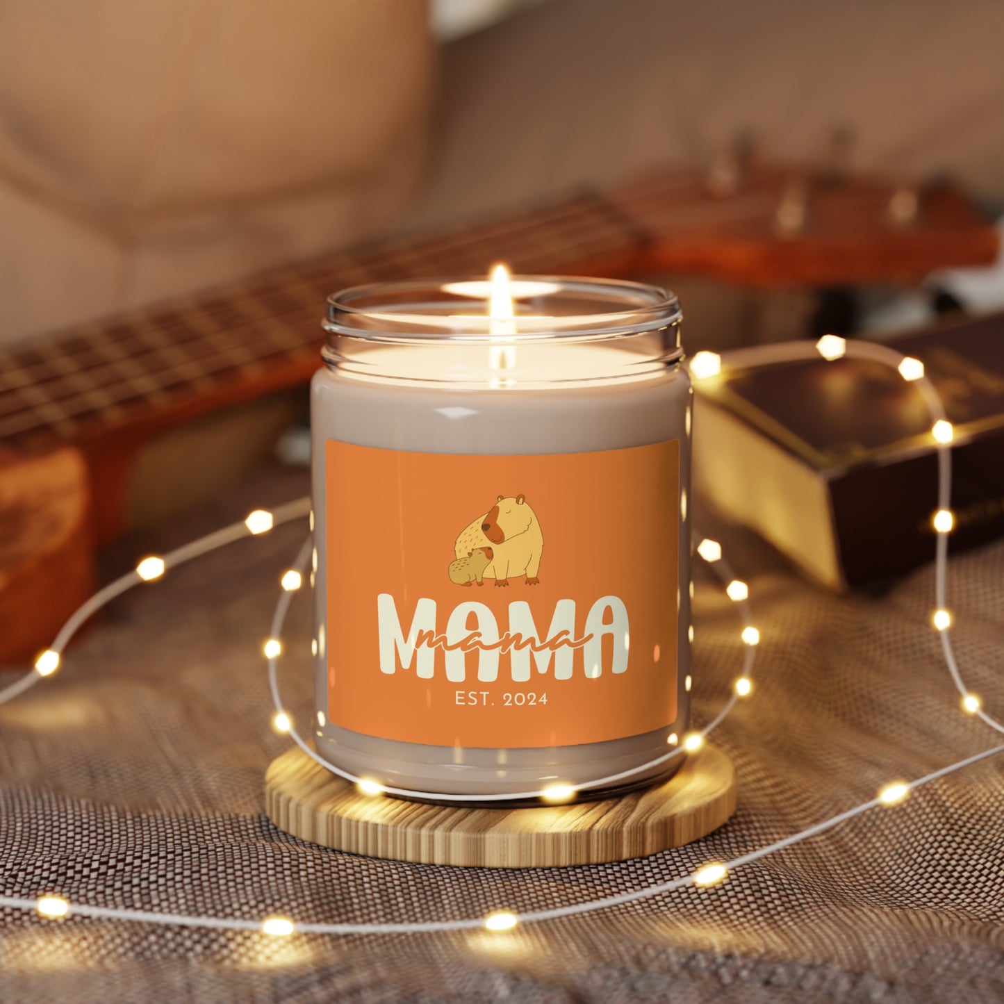 Personalized MAMA Capybara Candle Gift for Mom Mother Orange 100% Vegan Soy Wax Candle Eco-Friendly Long-Lasting Candle - HolidayShoppingFinds