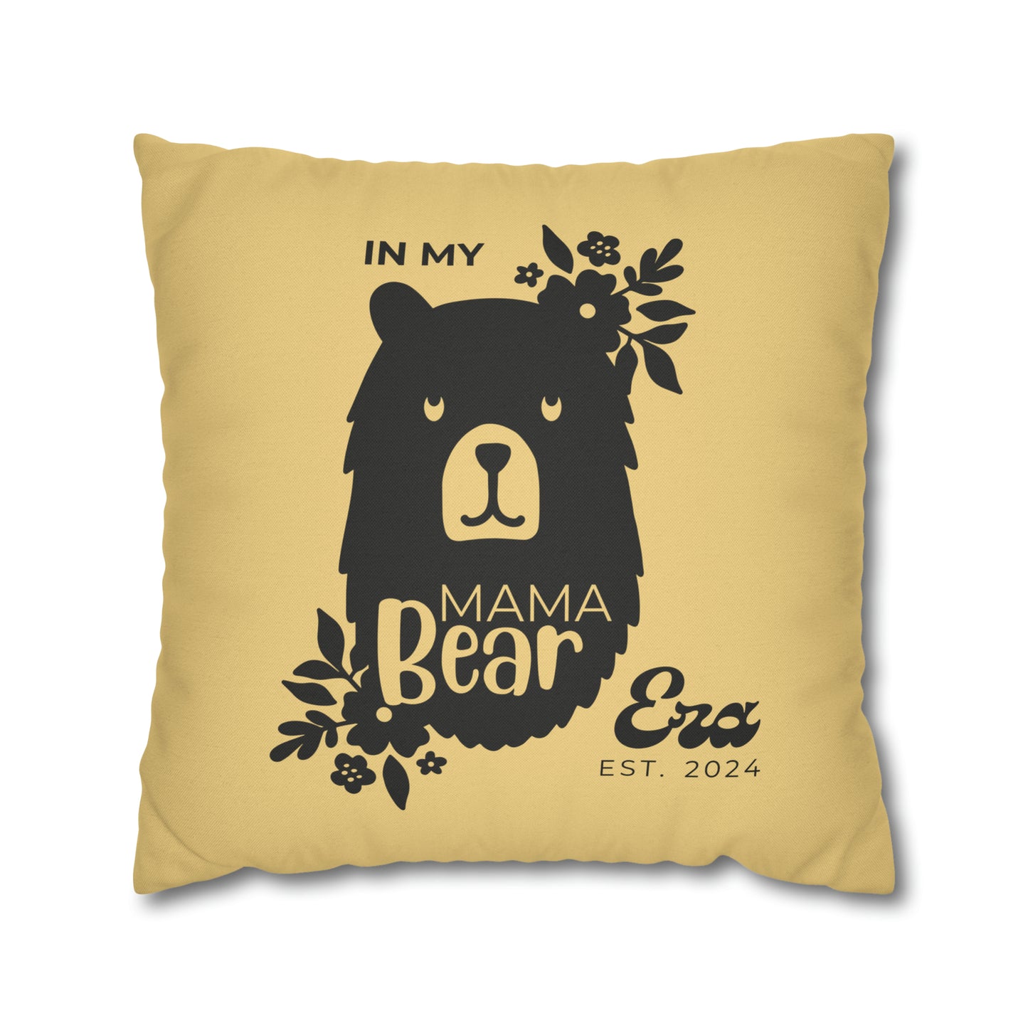 Personalized In My Mama Bear Era Pillowcase Buttery Yellow, Gift For Mom - HolidayShoppingFinds