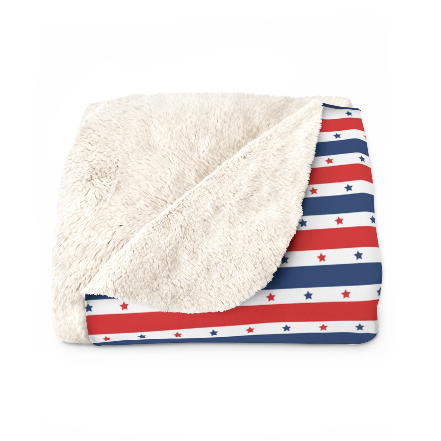 Patriotic Sherpa Blanket, Stars & Stripes American Flag Blanket, Veterans 4th of July Memorial Day Home Decor - HolidayShoppingFinds